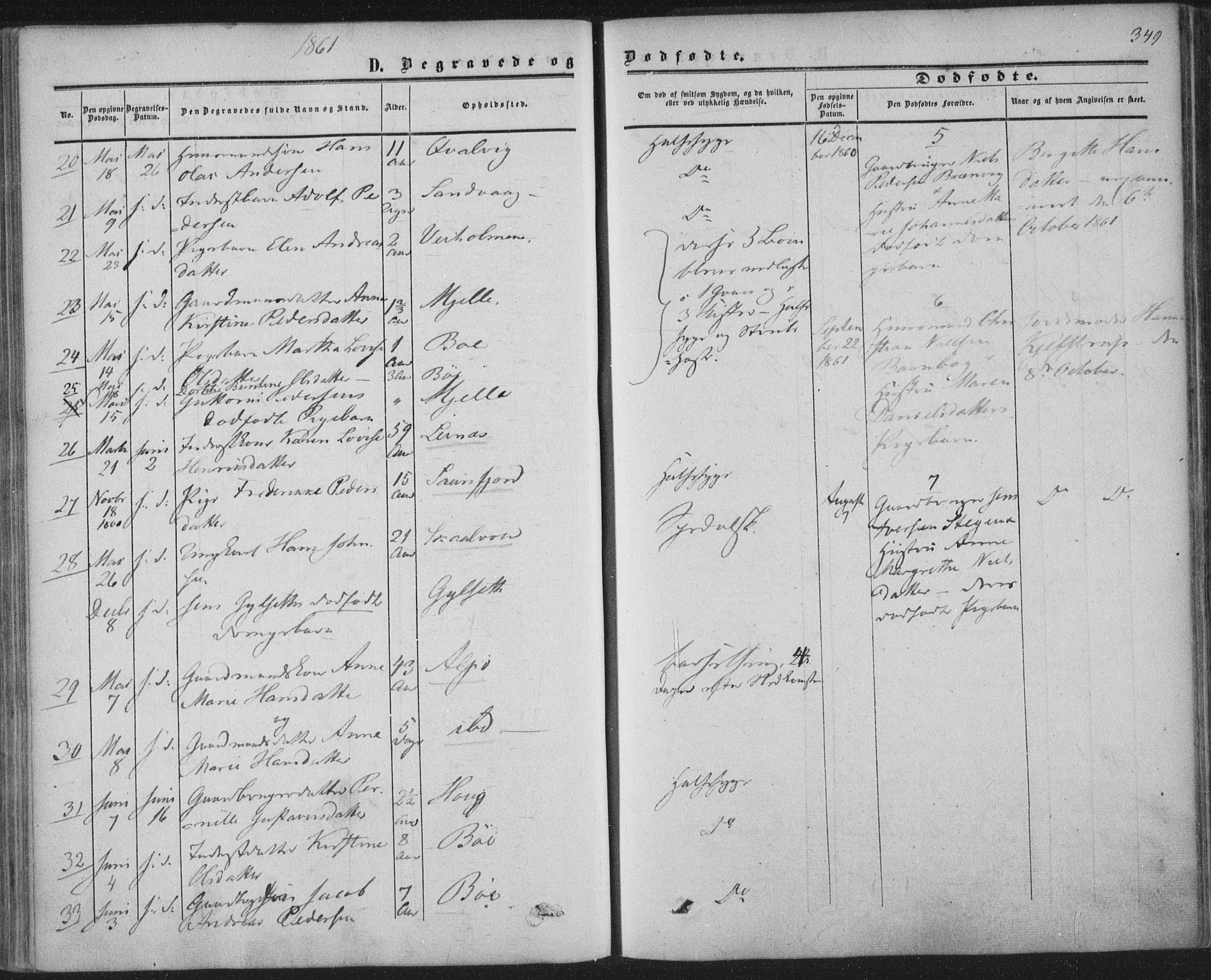 Ministerialprotokoller, klokkerbøker og fødselsregistre - Nordland, AV/SAT-A-1459/855/L0800: Parish register (official) no. 855A08, 1852-1864, p. 349