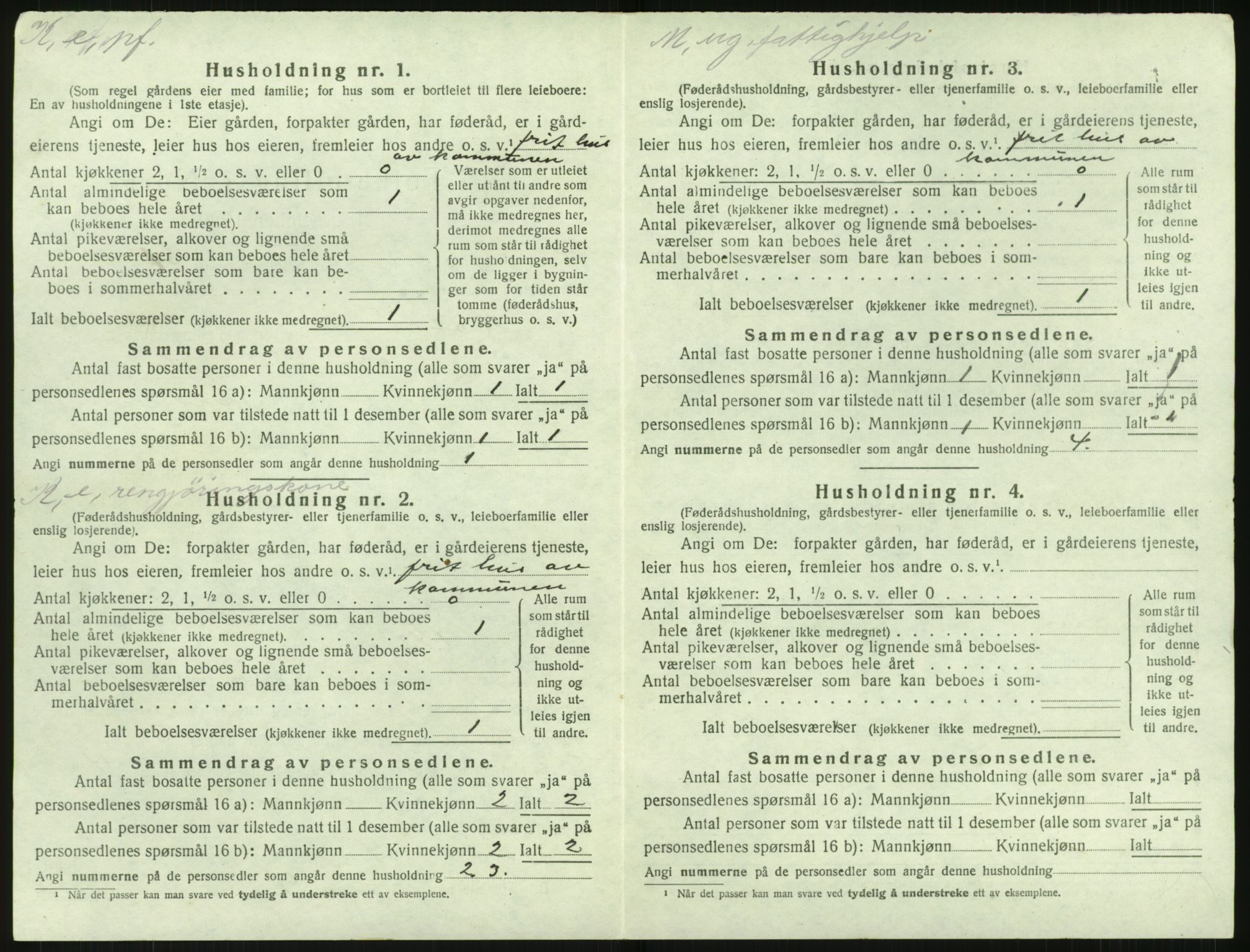 SAK, 1920 census for Holt, 1920, p. 1153