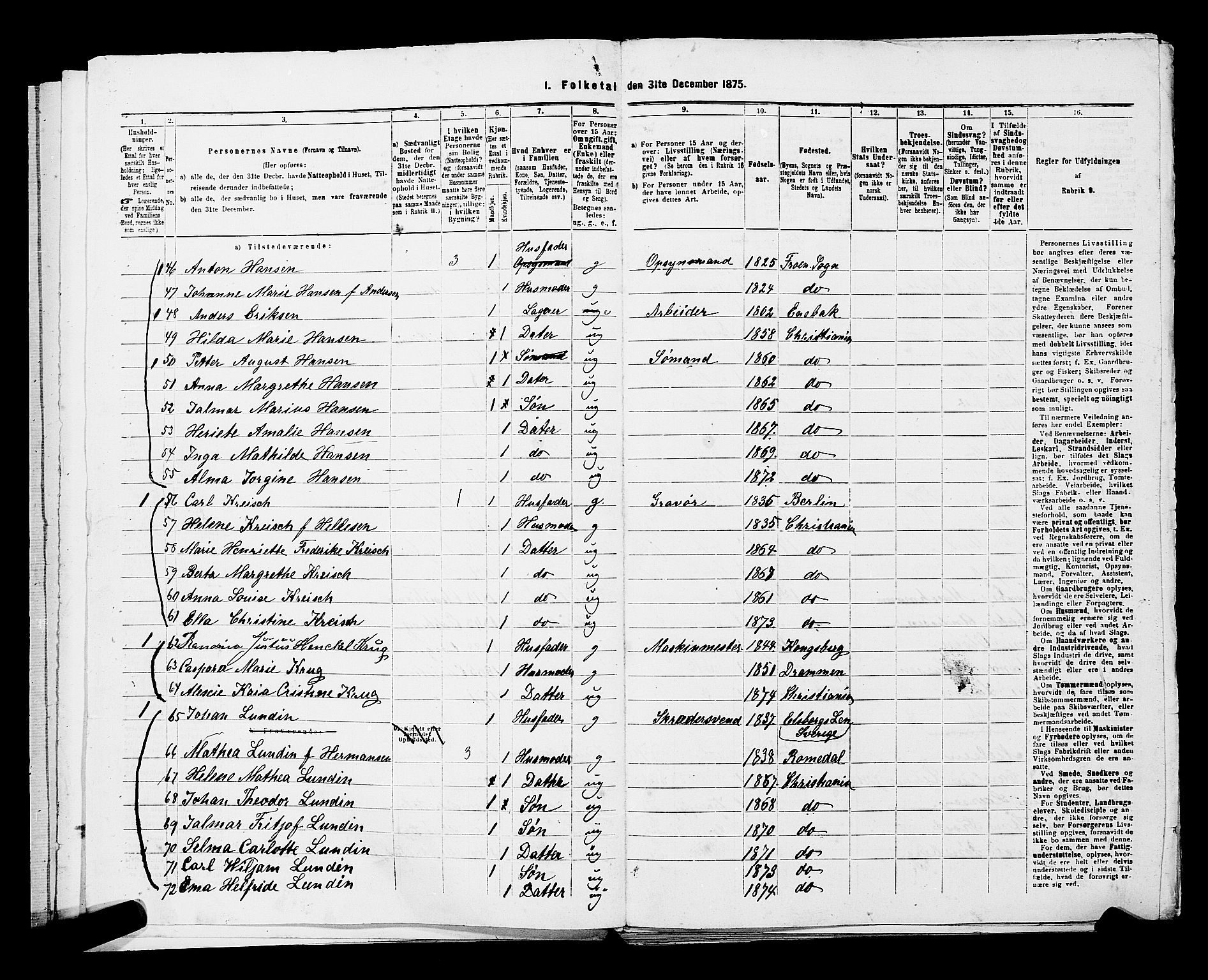 RA, 1875 census for 0301 Kristiania, 1875, p. 4781