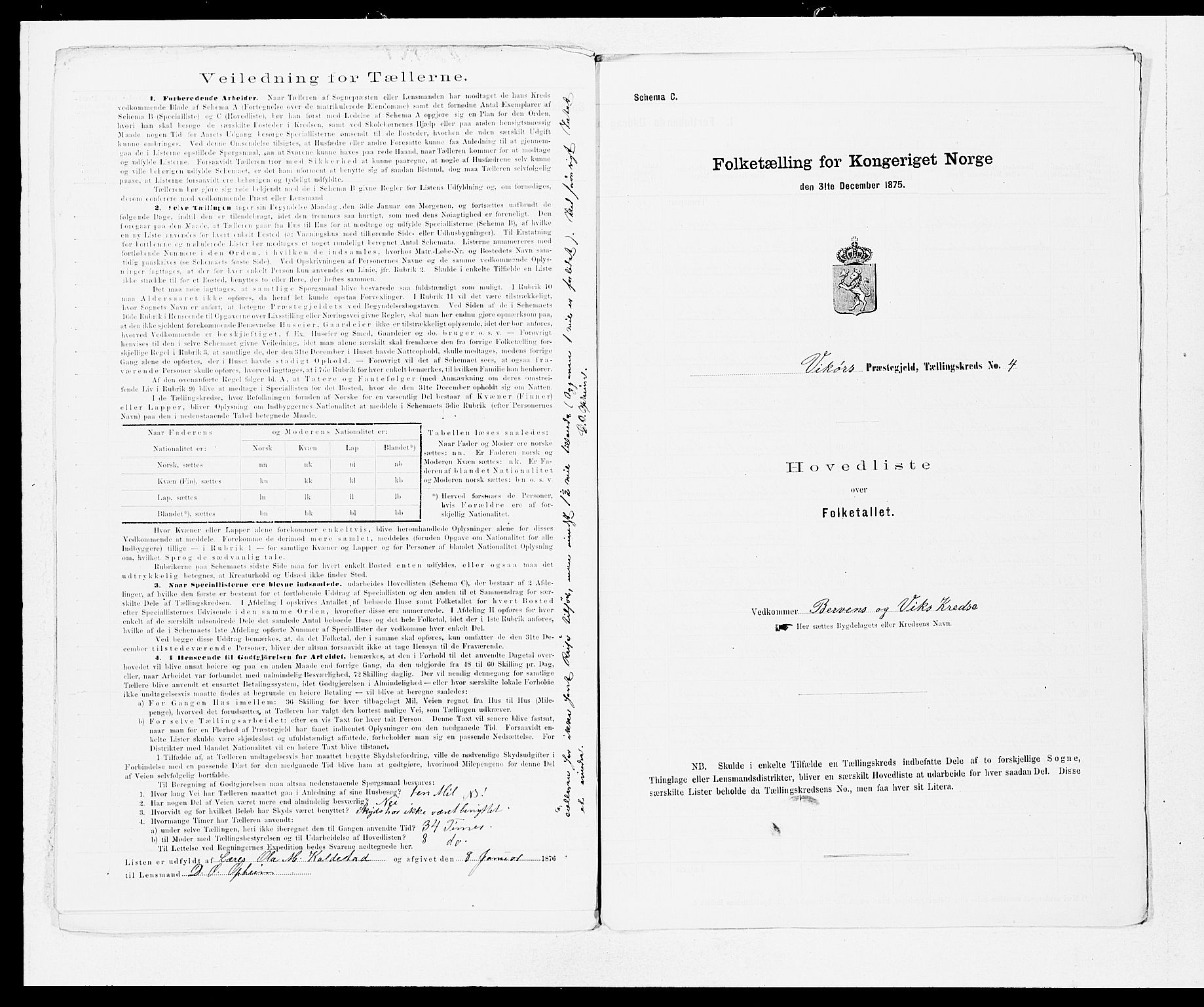SAB, 1875 census for 1238P Vikør, 1875, p. 8