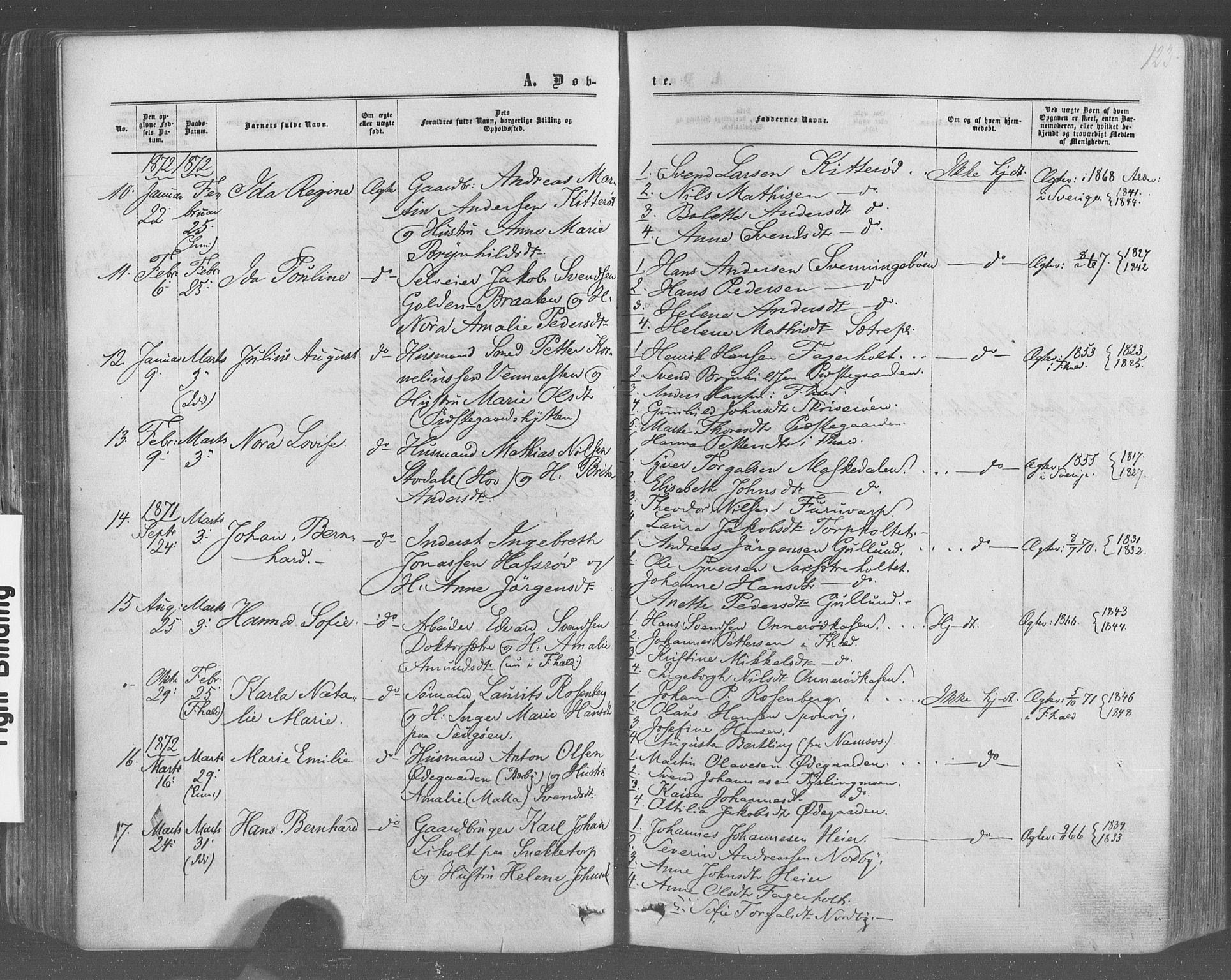 Idd prestekontor Kirkebøker, AV/SAO-A-10911/F/Fc/L0005: Parish register (official) no. III 5, 1861-1877, p. 123