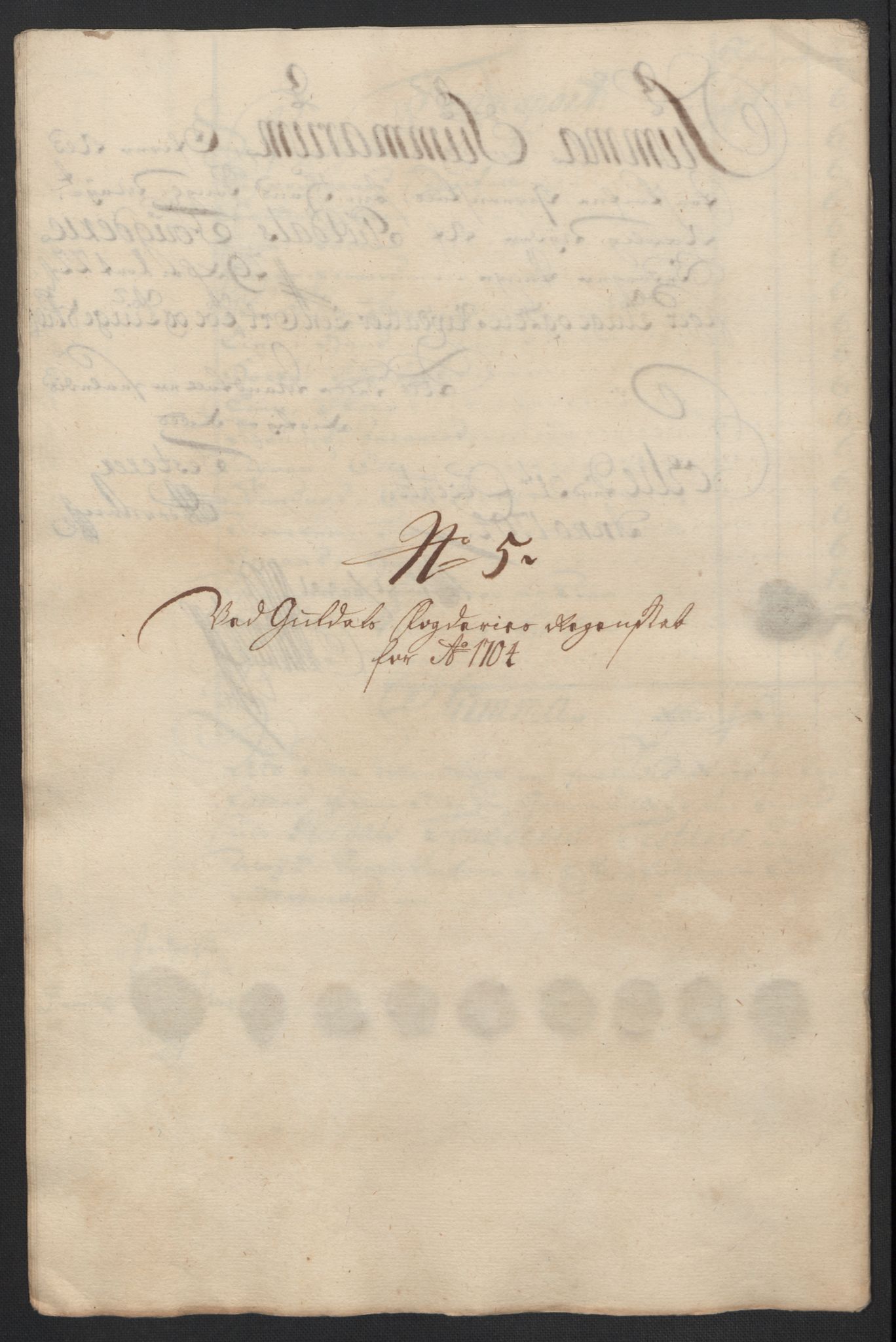 Rentekammeret inntil 1814, Reviderte regnskaper, Fogderegnskap, RA/EA-4092/R60/L3954: Fogderegnskap Orkdal og Gauldal, 1704, p. 348