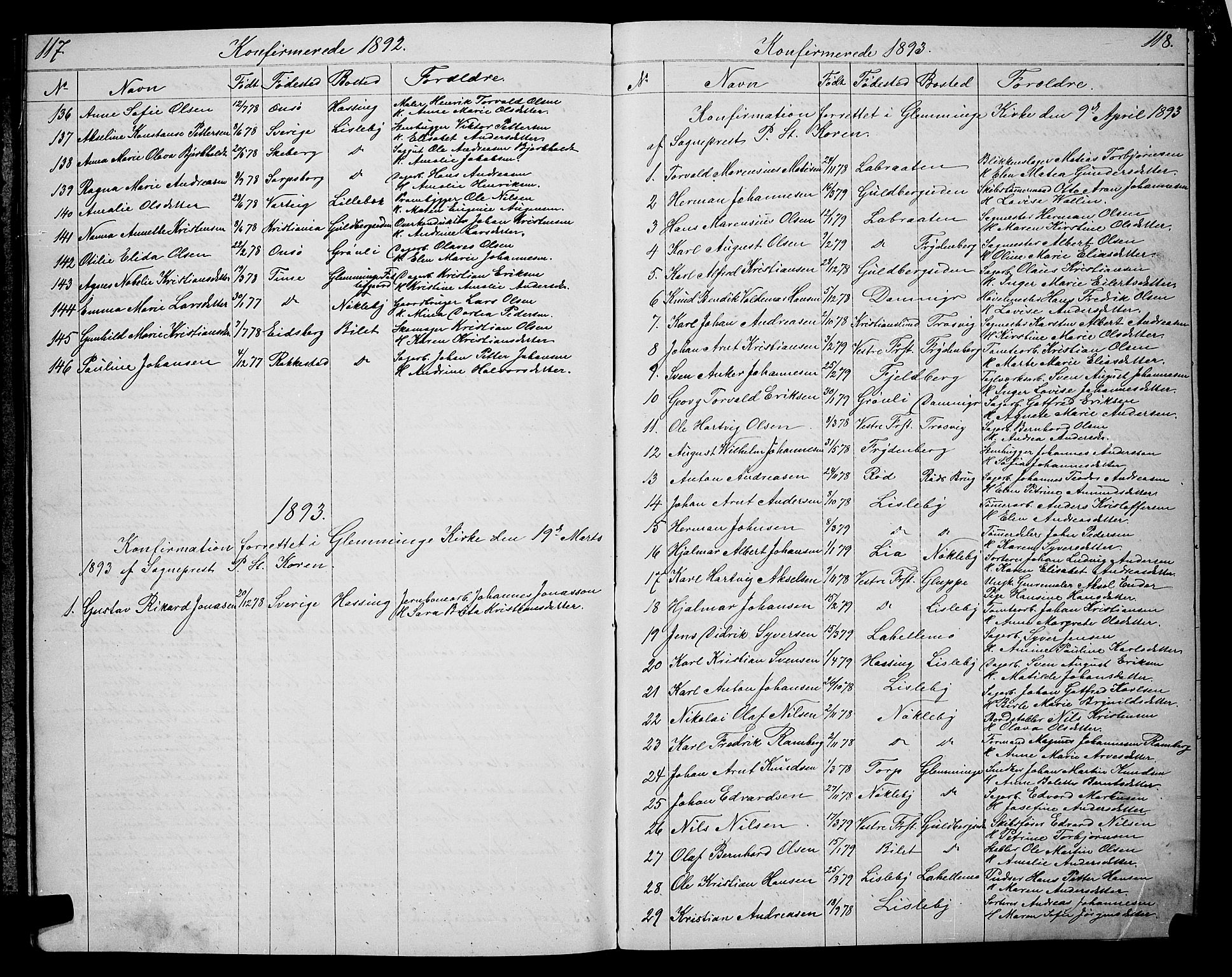 Glemmen prestekontor Kirkebøker, AV/SAO-A-10908/G/Ga/L0005: Parish register (copy) no. 5, 1876-1893, p. 117-118