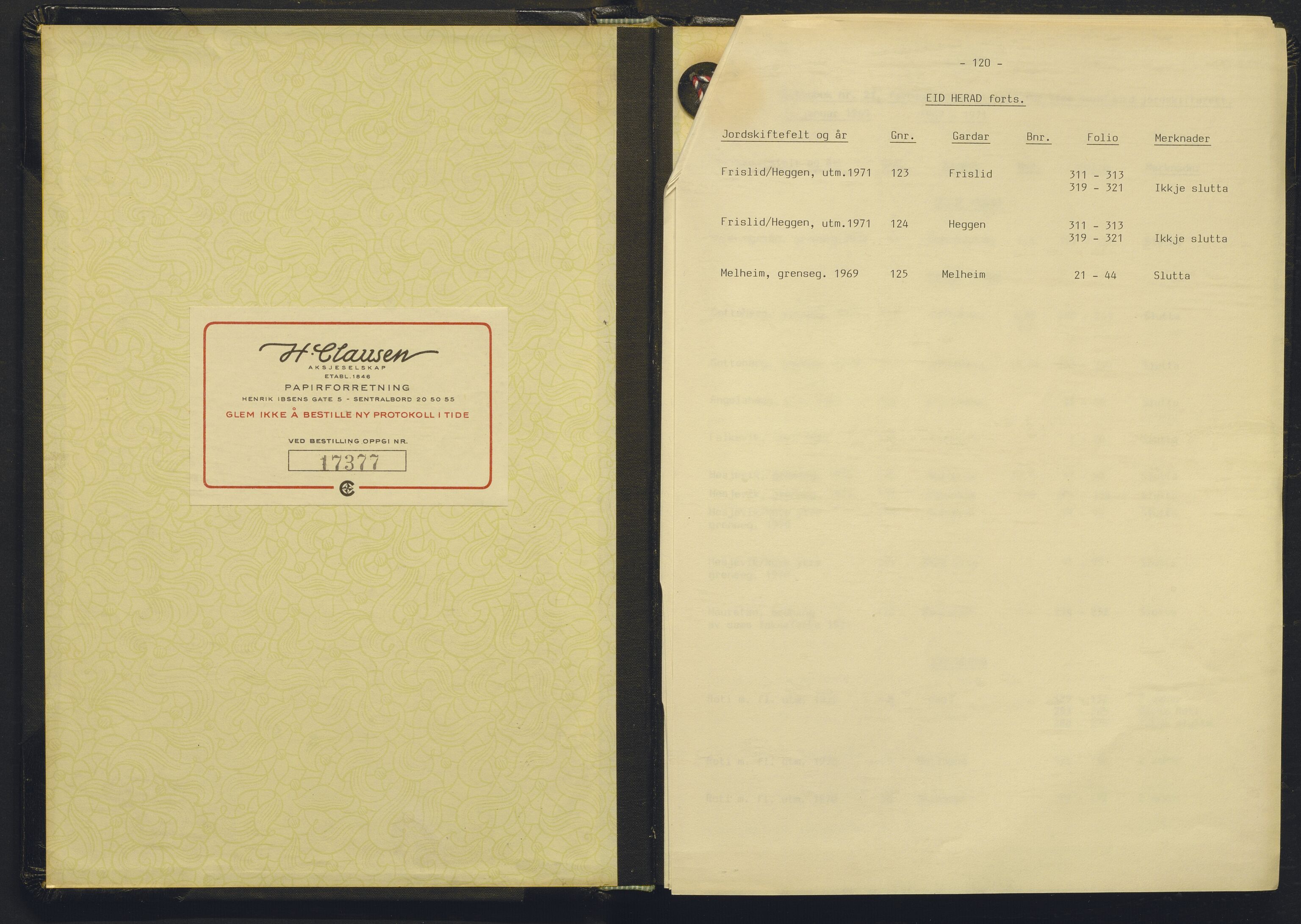 Sogn og Fjordane jordskiftedøme - II Ytre Nord- og Sunnfjord jordskiftedistrikt, AV/SAB-A-6101/A/Aa/L0021b: Forhandlingsprotokoll, 1969-1971