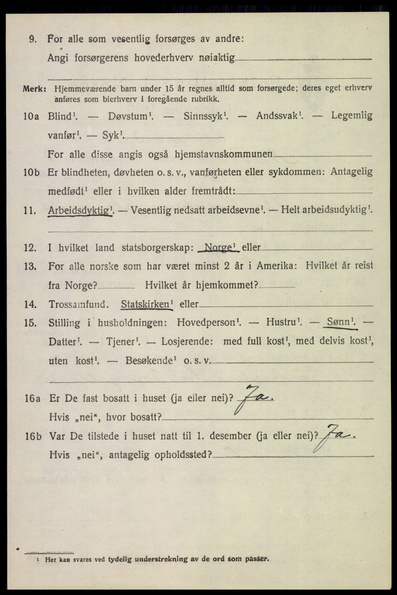 SAH, 1920 census for Nord-Fron, 1920, p. 6667