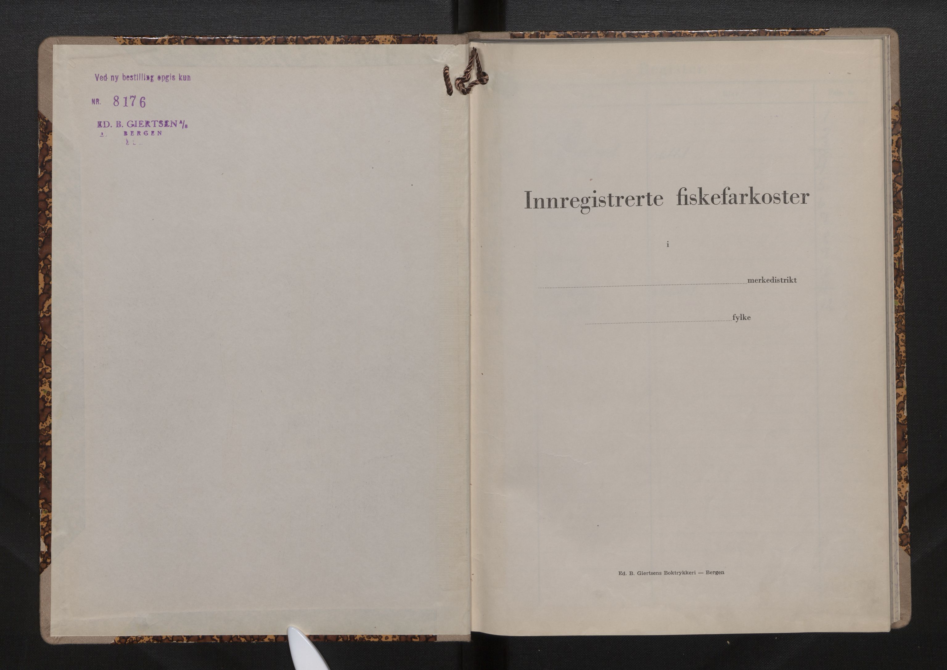 Fiskeridirektoratet - 1 Adm. ledelse - 13 Båtkontoret, AV/SAB-A-2003/I/Ia/Iah/L0020: 135.0806/7 Merkeprotokoll - Bergen, 1964-1967