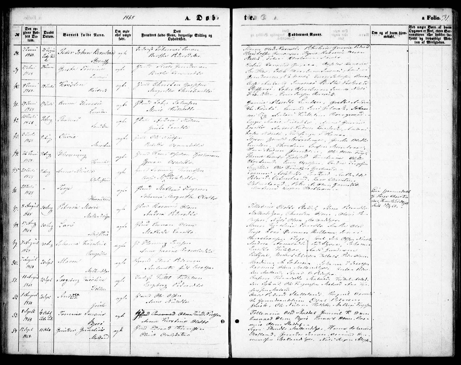 Hommedal sokneprestkontor, AV/SAK-1111-0023/F/Fa/Fab/L0005: Parish register (official) no. A 5, 1861-1877, p. 31