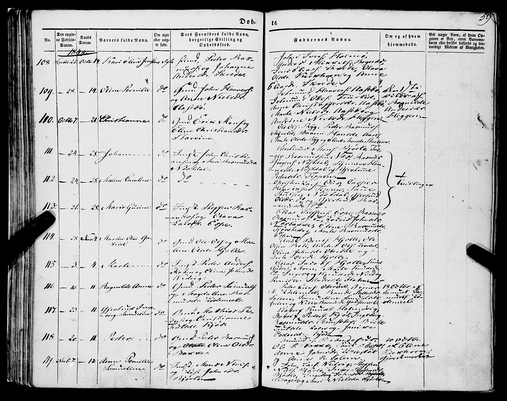 Eid sokneprestembete, AV/SAB-A-82301/H/Haa/Haaa/L0007: Parish register (official) no. A 7, 1844-1858, p. 59