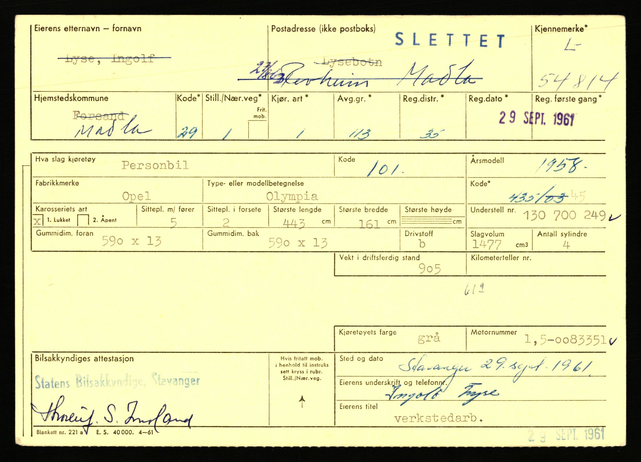 Stavanger trafikkstasjon, AV/SAST-A-101942/0/F/L0054: L-54200 - L-55699, 1930-1971, p. 1269