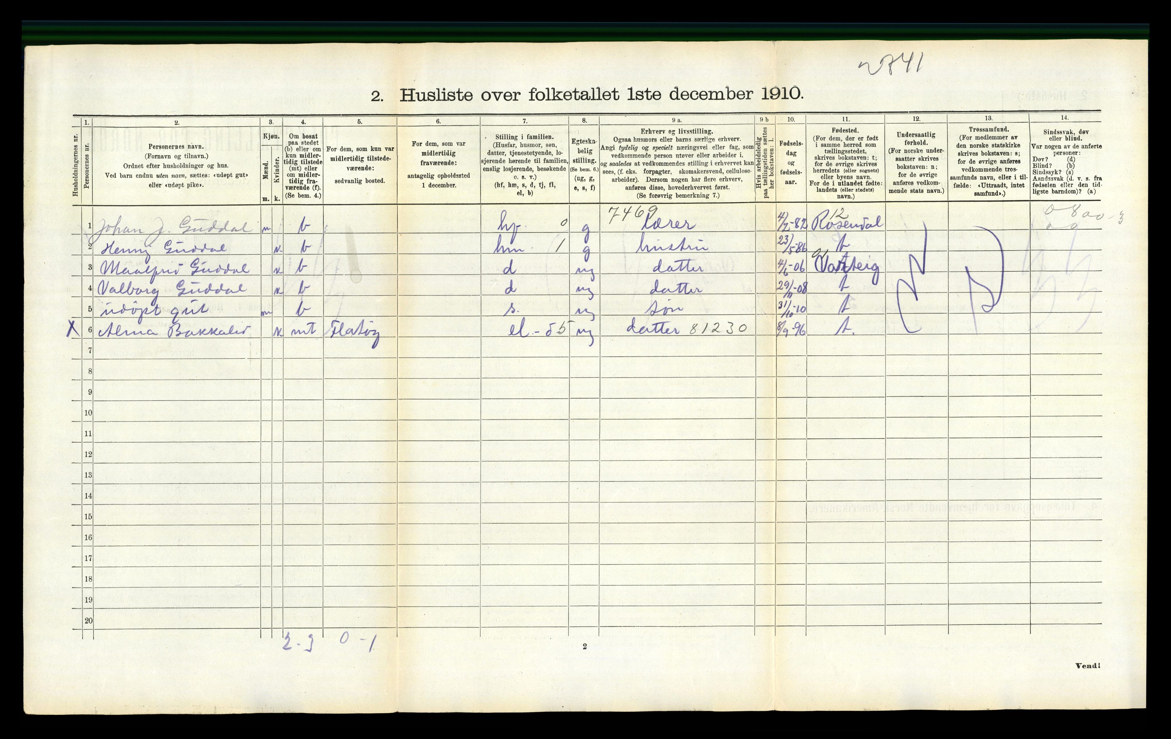 RA, 1910 census for Herøy, 1910, p. 460