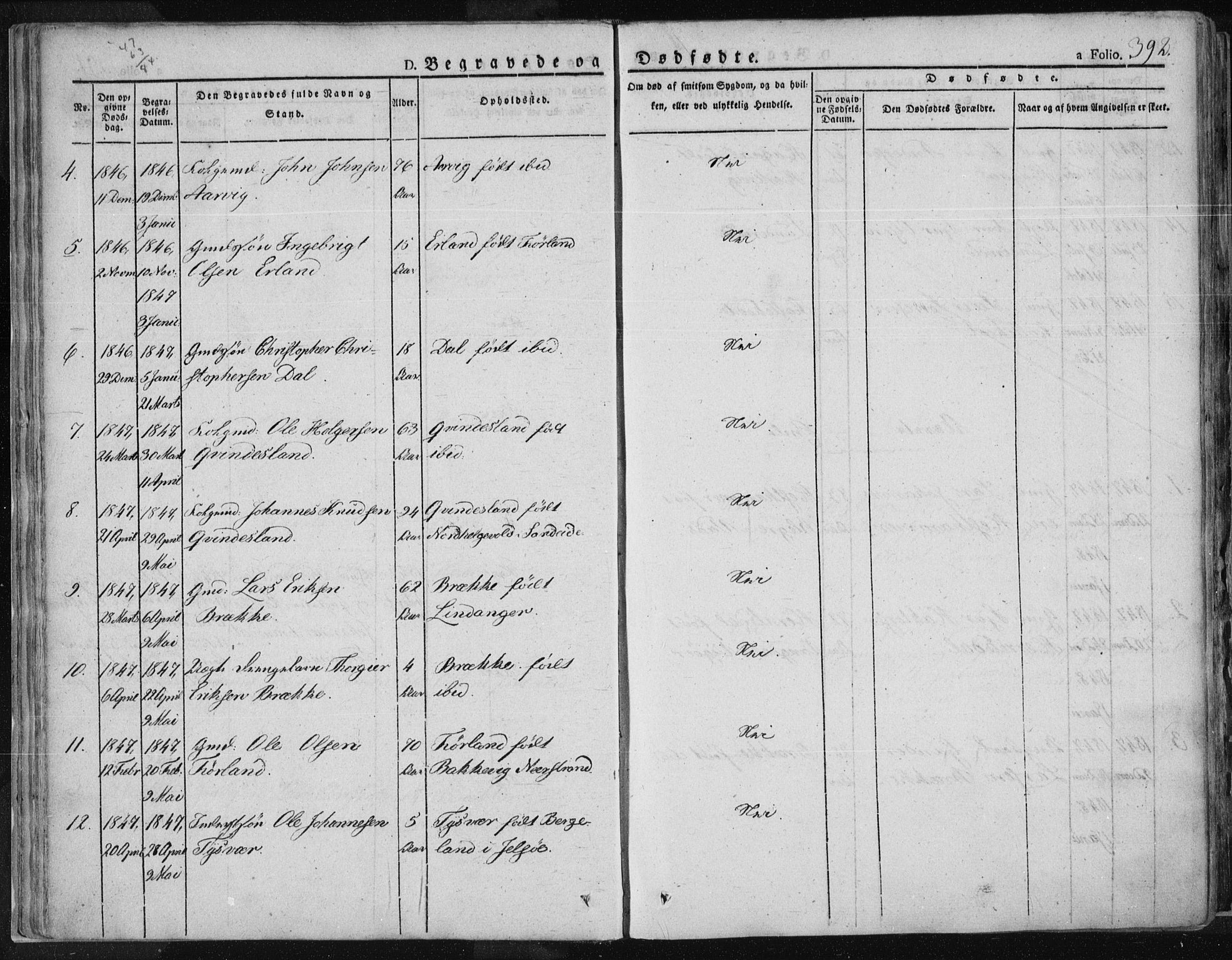 Tysvær sokneprestkontor, AV/SAST-A -101864/H/Ha/Haa/L0001: Parish register (official) no. A 1.2, 1831-1856, p. 392