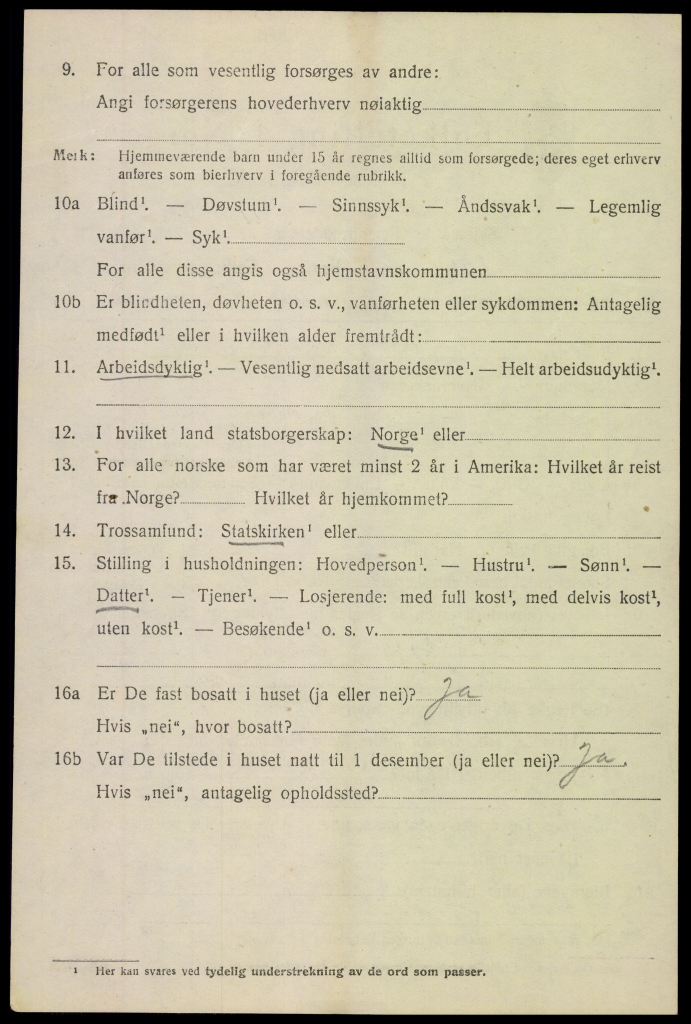 SAH, 1920 census for Torpa, 1920, p. 4322