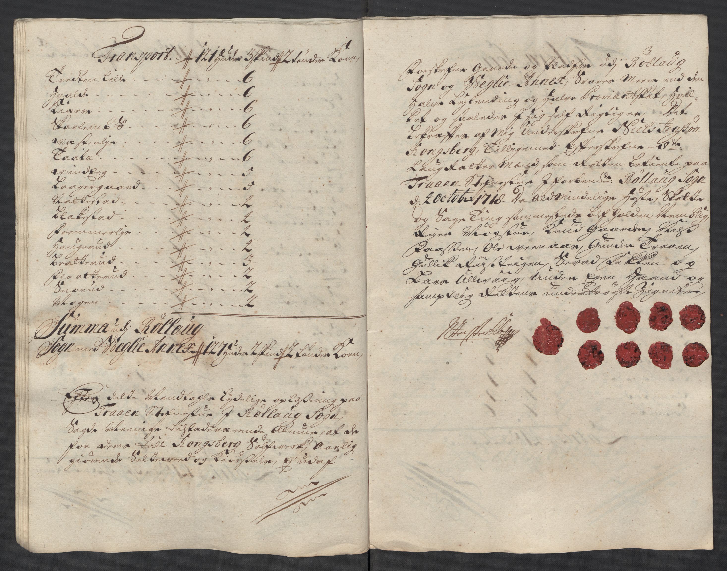 Rentekammeret inntil 1814, Reviderte regnskaper, Fogderegnskap, AV/RA-EA-4092/R24/L1594: Fogderegnskap Numedal og Sandsvær, 1718, p. 317