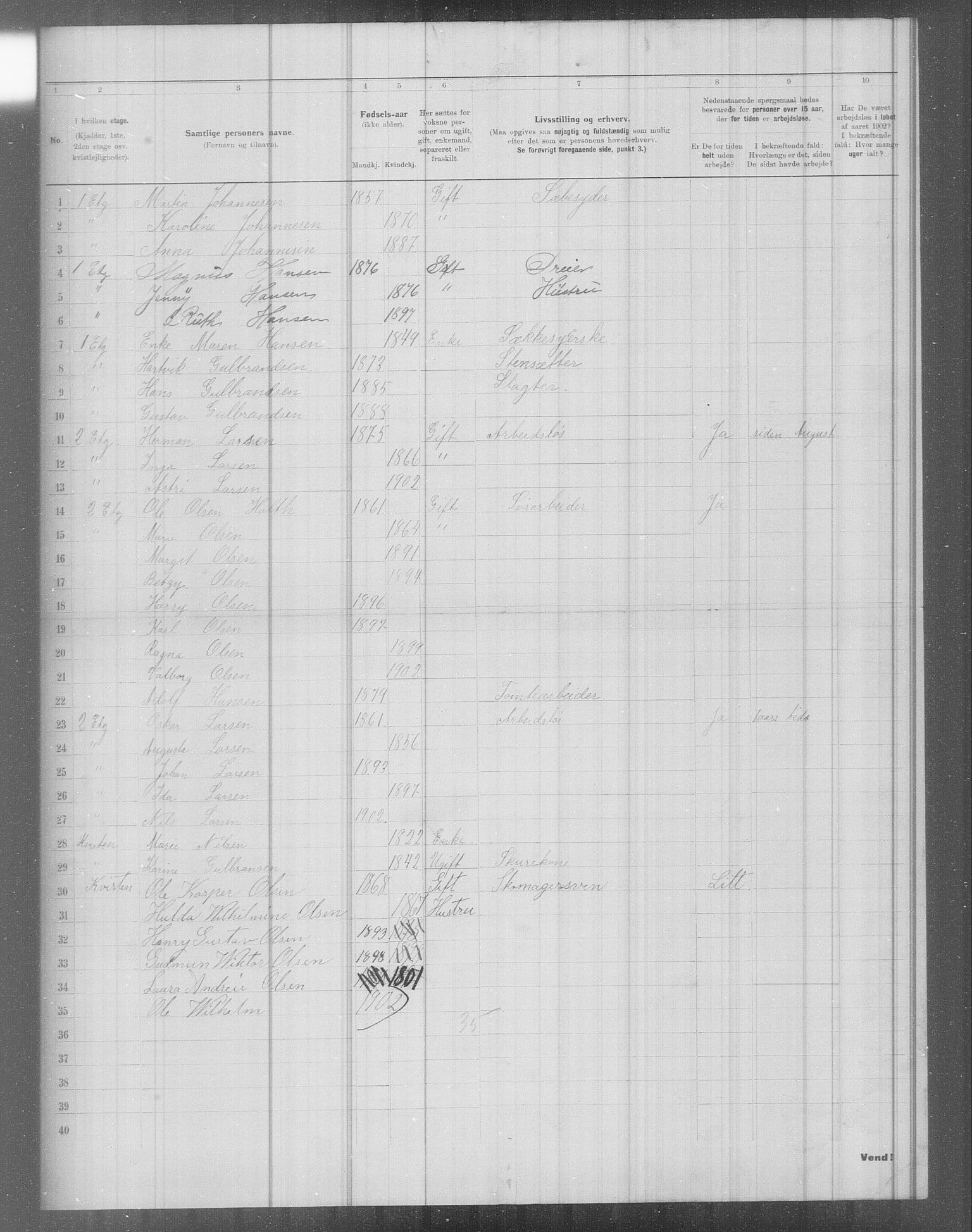 OBA, Municipal Census 1902 for Kristiania, 1902, p. 4835