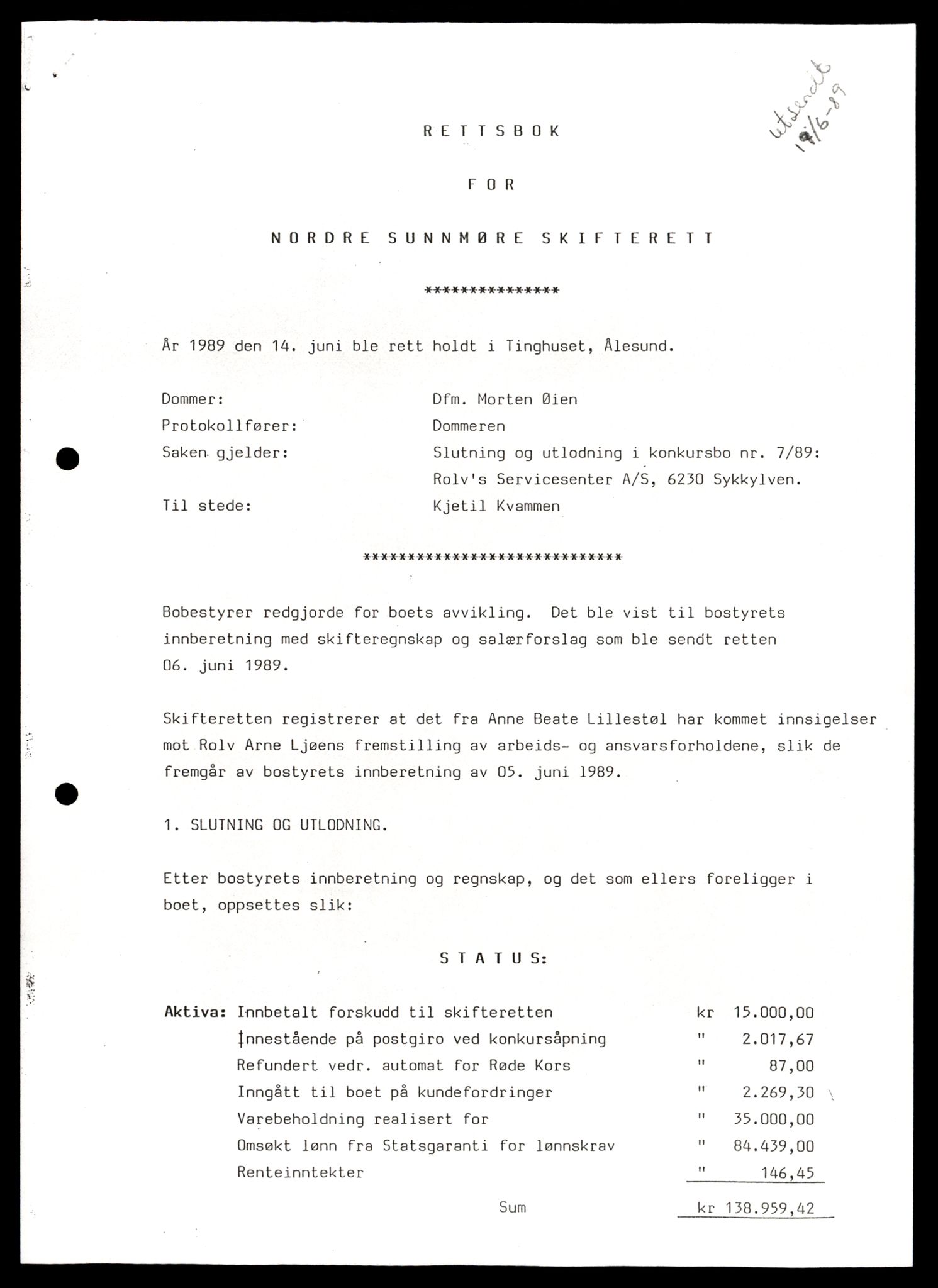Nordre Sunnmøre sorenskriveri, AV/SAT-A-0006/2/J/Jd/Jdb/L0022: Bilag. Aksjeselskap, R-S, 1944-1990, p. 5