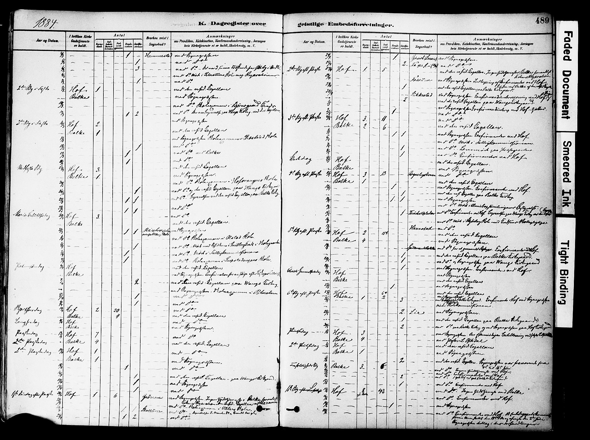 Østre Toten prestekontor, SAH/PREST-104/H/Ha/Haa/L0006: Parish register (official) no. 6 /1, 1878-1896, p. 489