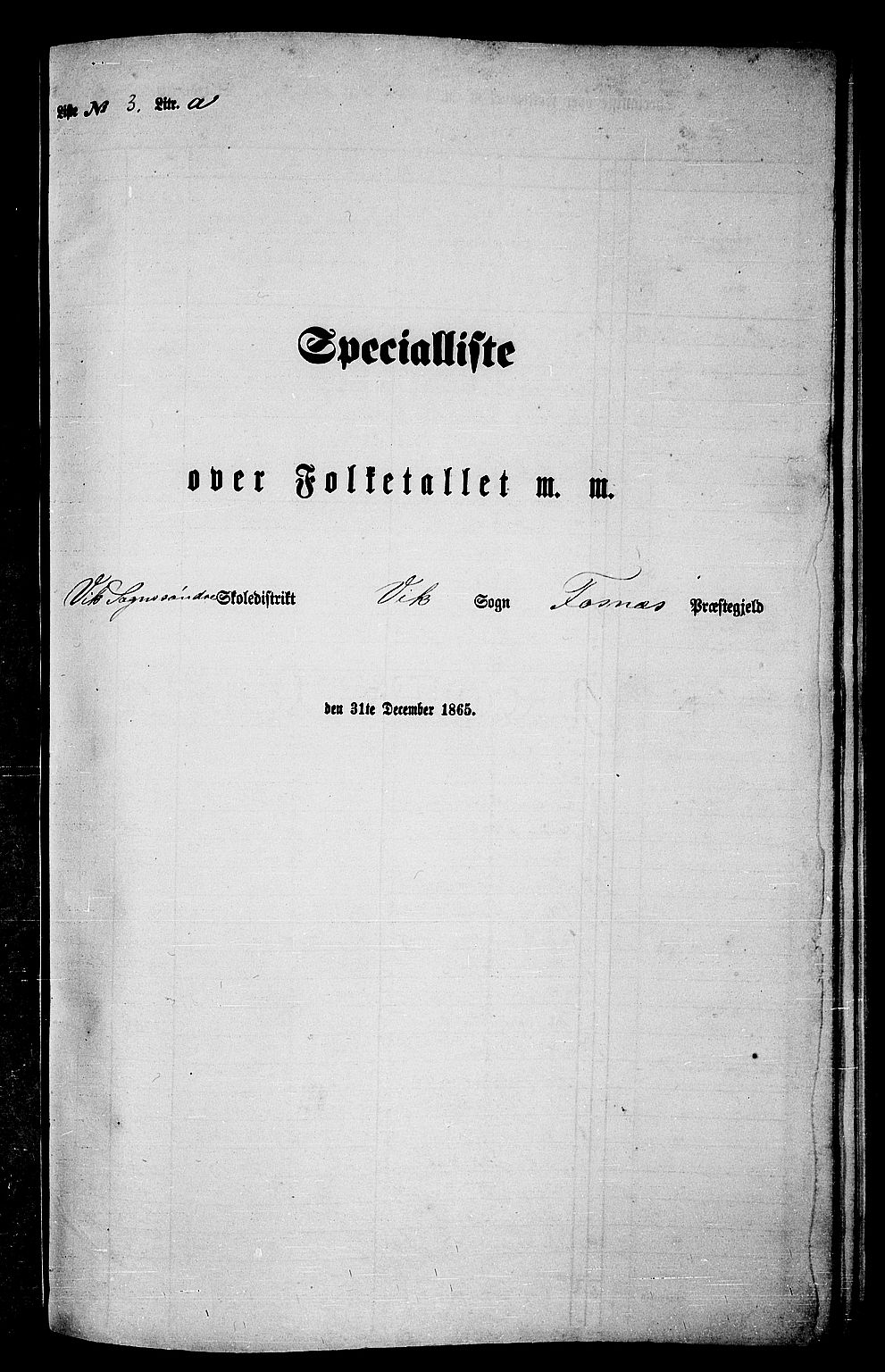 RA, 1865 census for Fosnes, 1865, p. 40