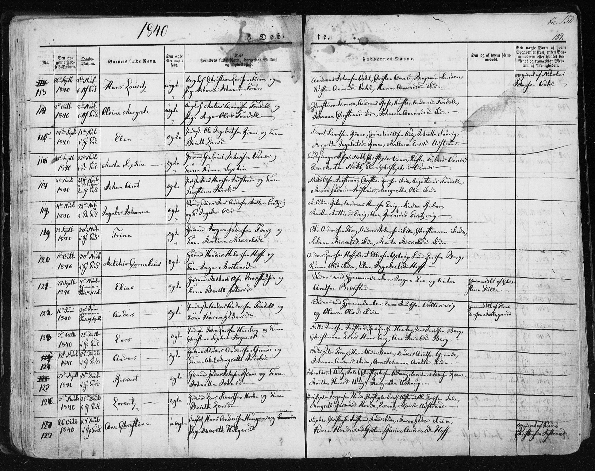 Ministerialprotokoller, klokkerbøker og fødselsregistre - Sør-Trøndelag, AV/SAT-A-1456/659/L0735: Parish register (official) no. 659A05, 1826-1841, p. 150