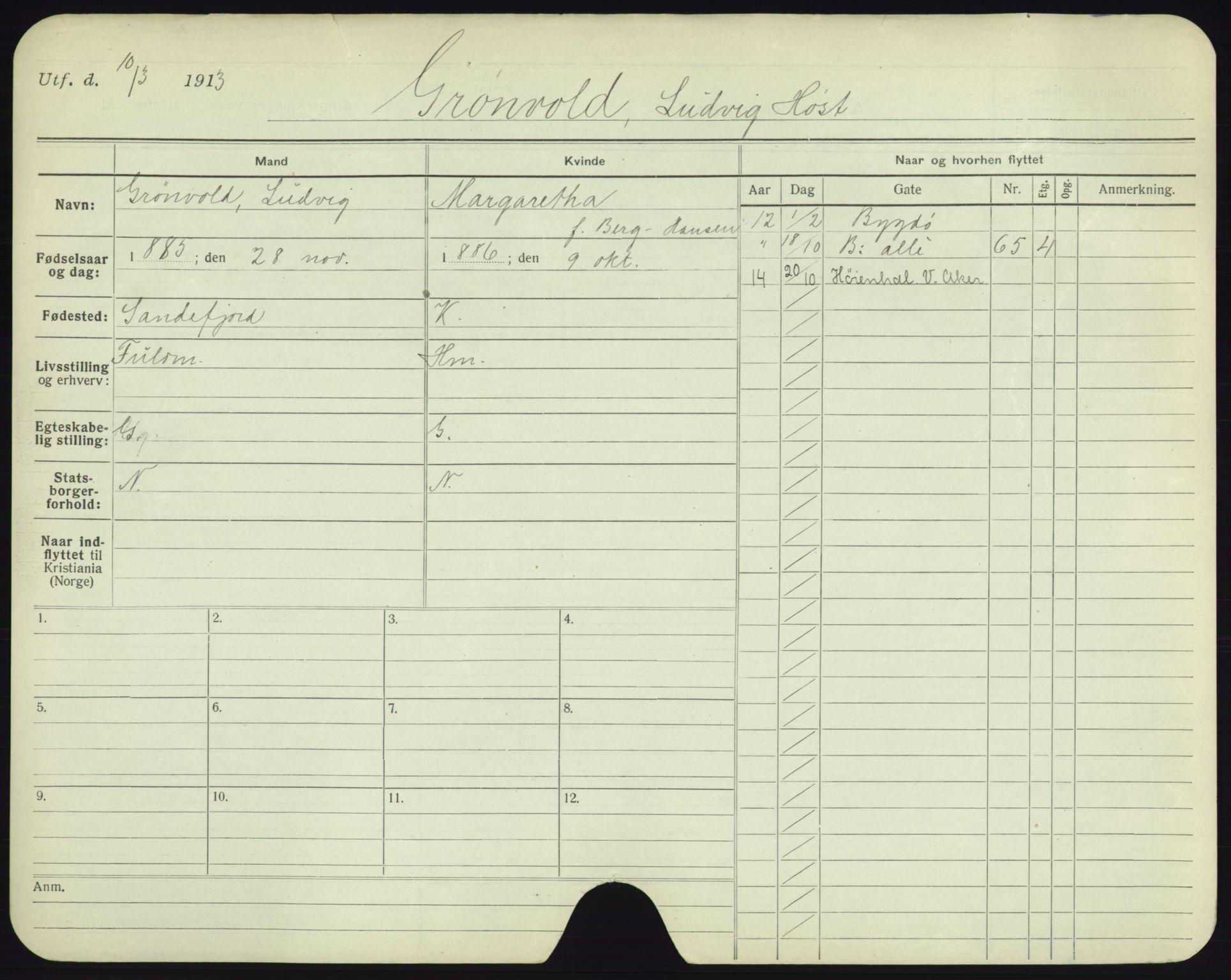 Oslo folkeregister, Registerkort, SAO/A-11715/F/Fa/Fac/L0003: Menn, 1906-1914, p. 676a