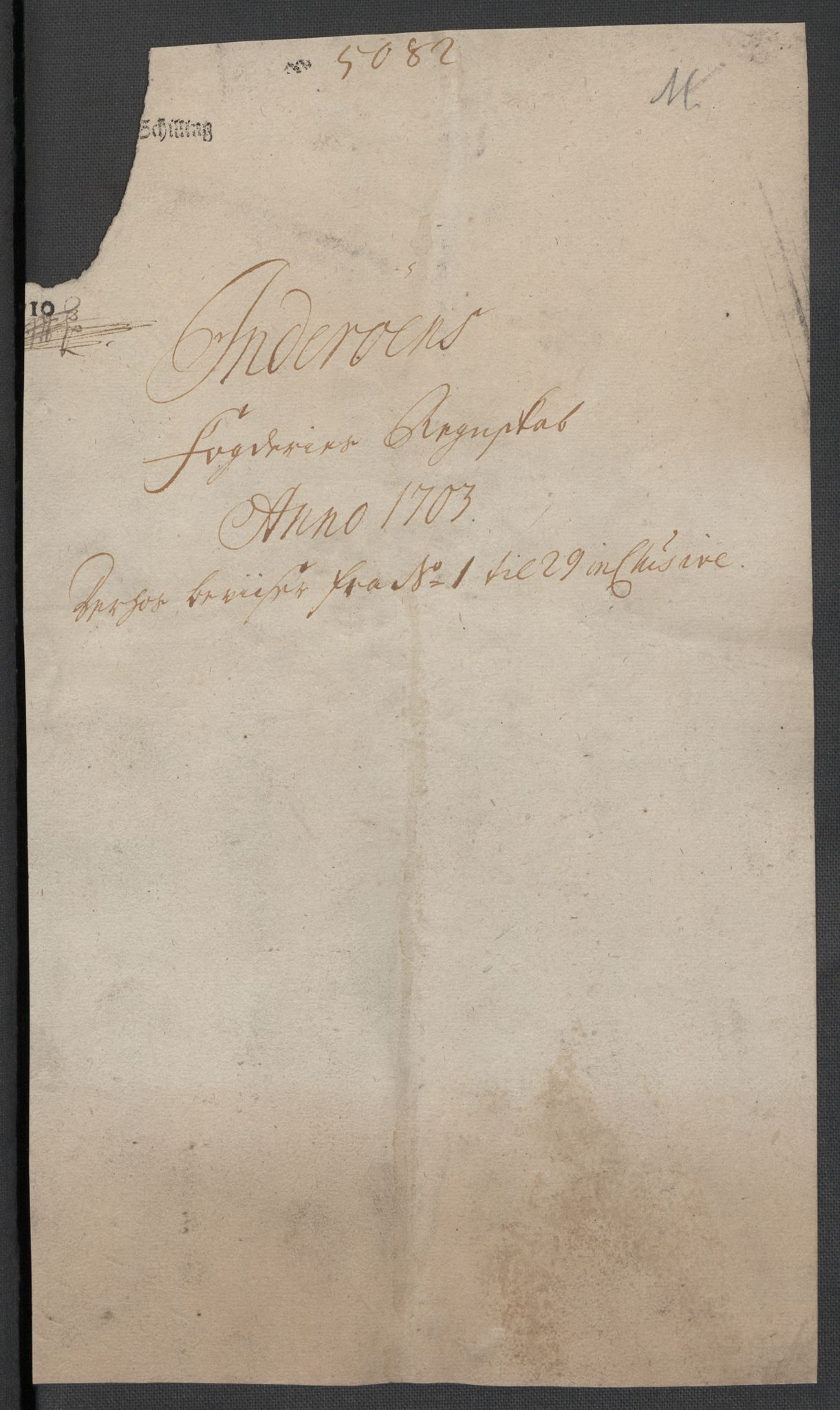 Rentekammeret inntil 1814, Reviderte regnskaper, Fogderegnskap, AV/RA-EA-4092/R63/L4313: Fogderegnskap Inderøy, 1703-1704, p. 3