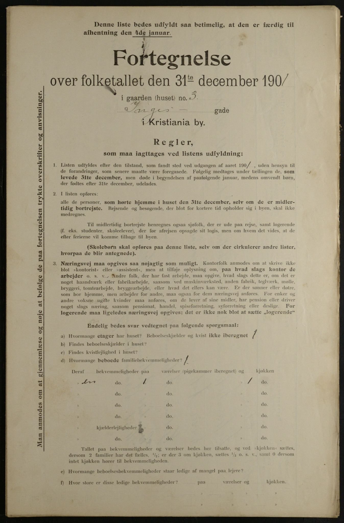 OBA, Municipal Census 1901 for Kristiania, 1901, p. 6903