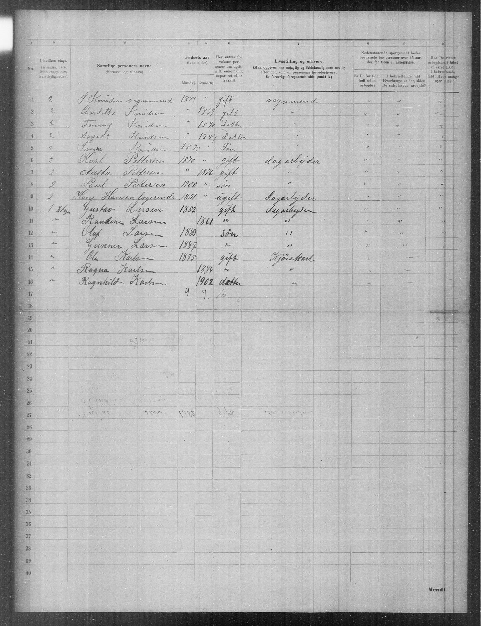 OBA, Municipal Census 1903 for Kristiania, 1903, p. 8109