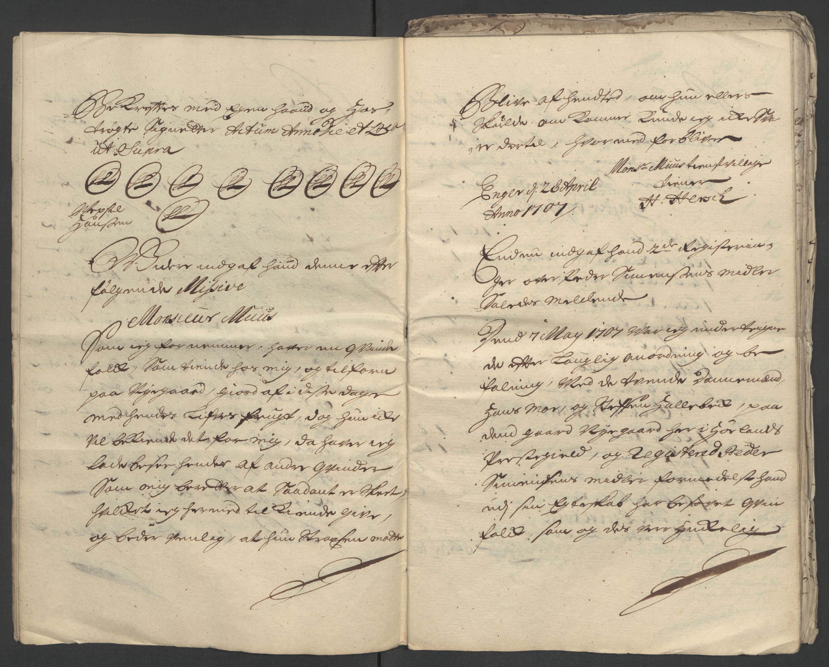 Rentekammeret inntil 1814, Reviderte regnskaper, Fogderegnskap, AV/RA-EA-4092/R11/L0590: Fogderegnskap Nedre Romerike, 1706-1707, p. 381