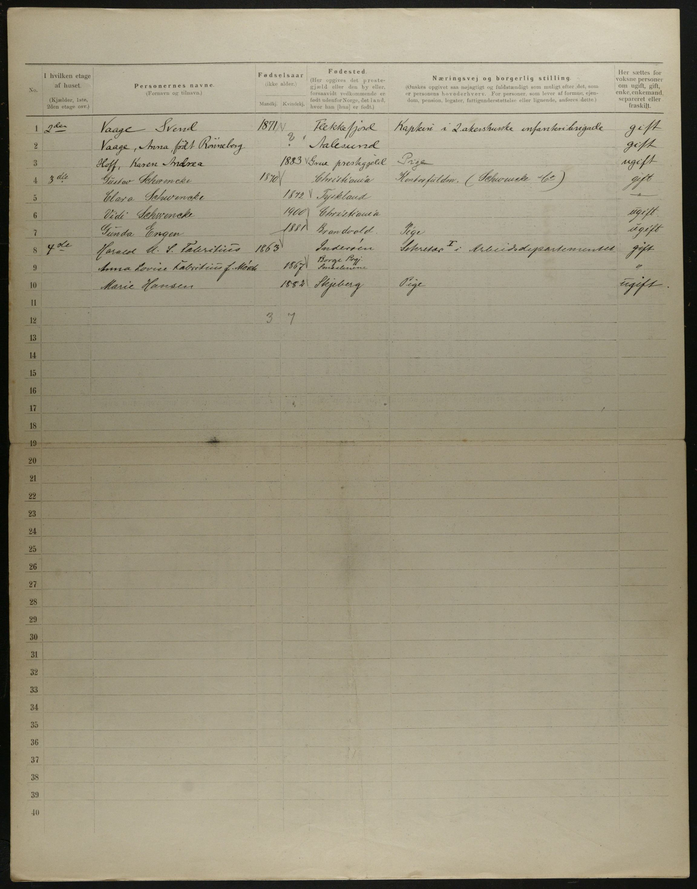 OBA, Municipal Census 1901 for Kristiania, 1901, p. 12759