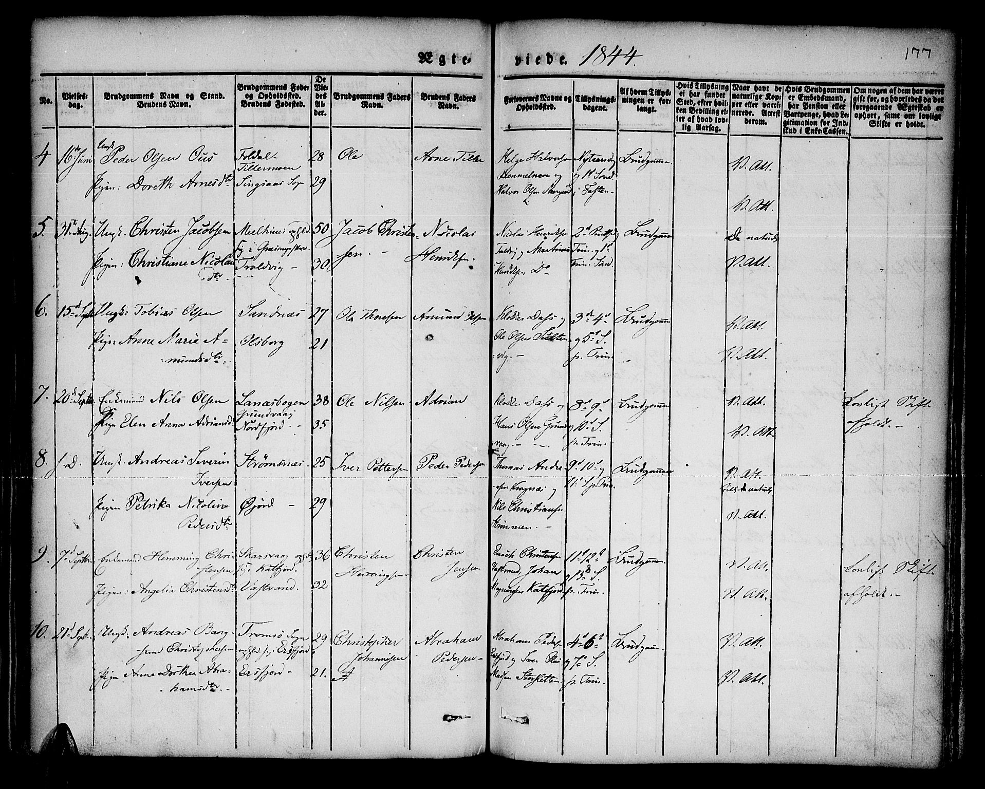 Lenvik sokneprestembete, SATØ/S-1310/H/Ha/Haa/L0004kirke: Parish register (official) no. 4, 1832-1844, p. 177