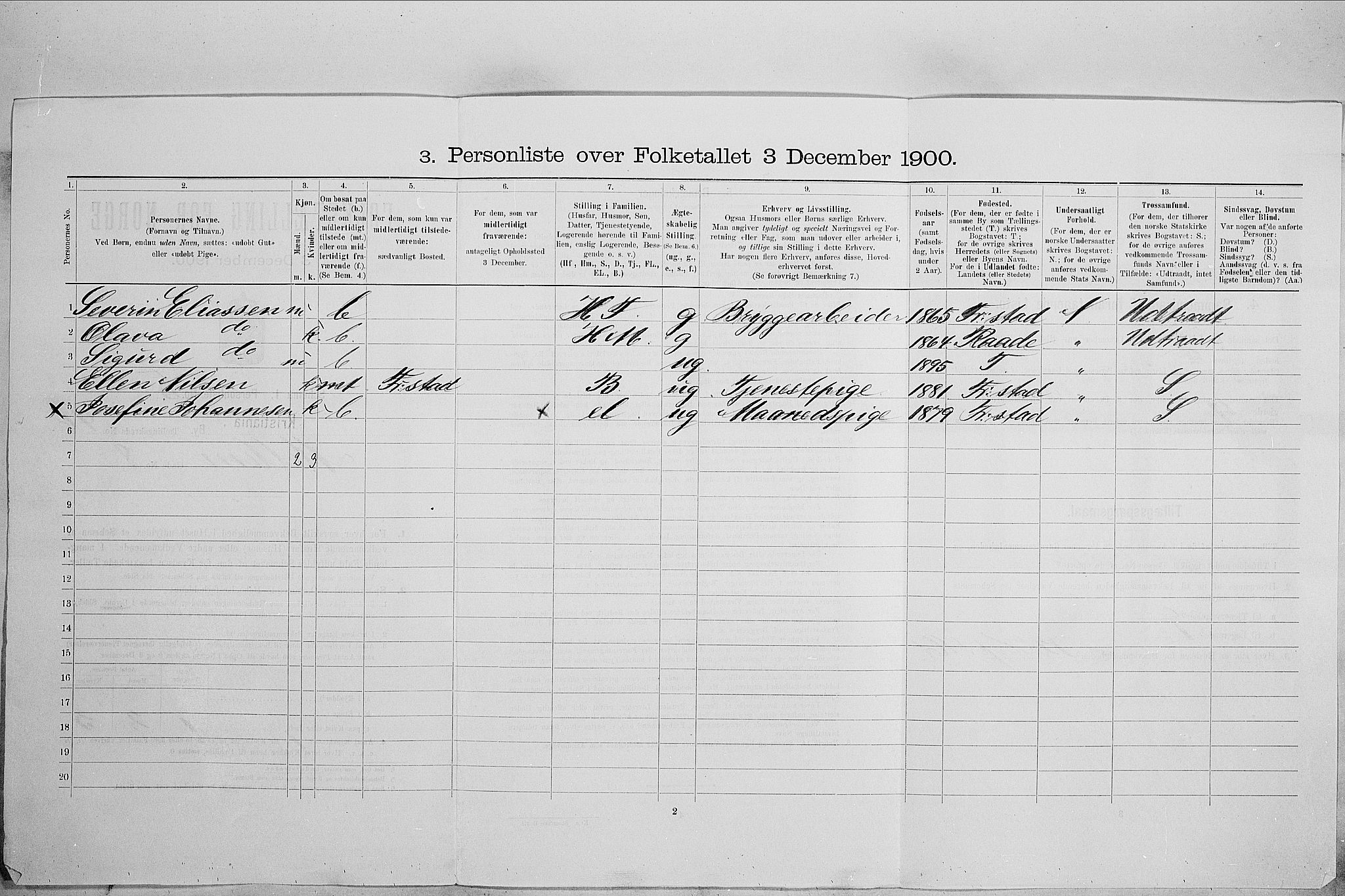 SAO, 1900 census for Kristiania, 1900, p. 59086