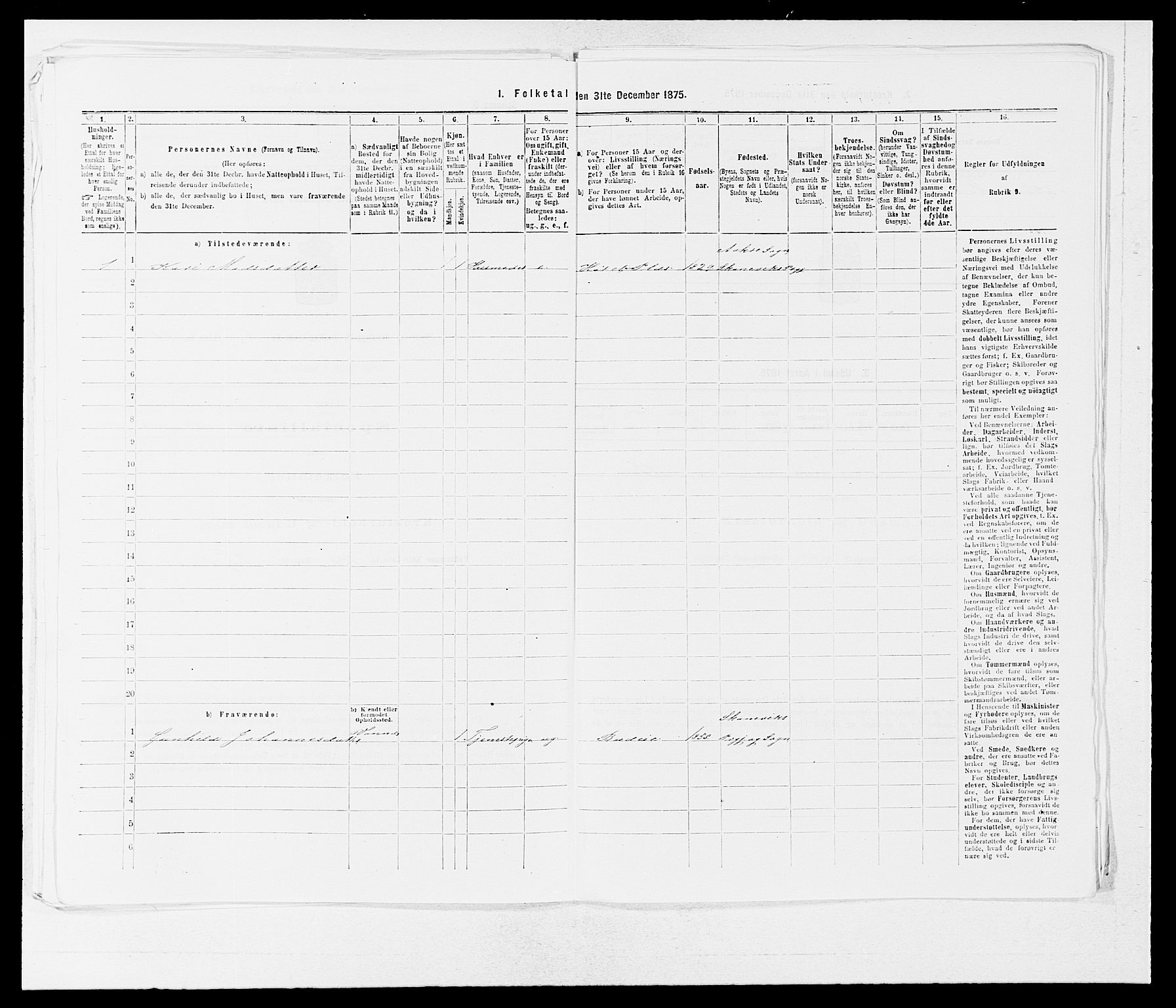 SAB, 1875 census for 1212P Skånevik, 1875, p. 765