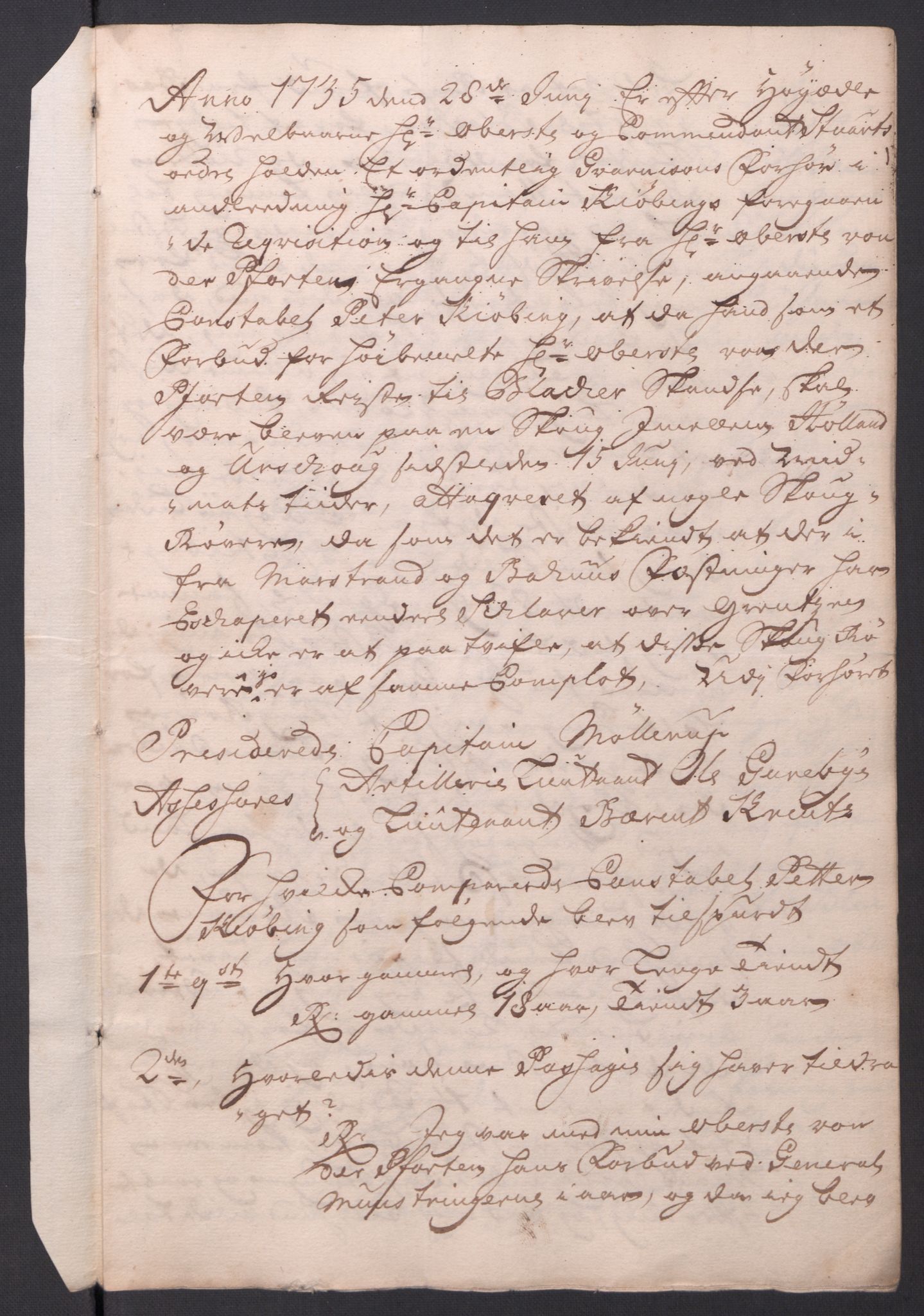 Kommanderende general (KG I) med Det norske krigsdirektorium, AV/RA-EA-5419/D/L0154: Fredriksten festning: Brev, inventarfortegnelser og regnskapsekstrakter, 1730-1739, p. 342