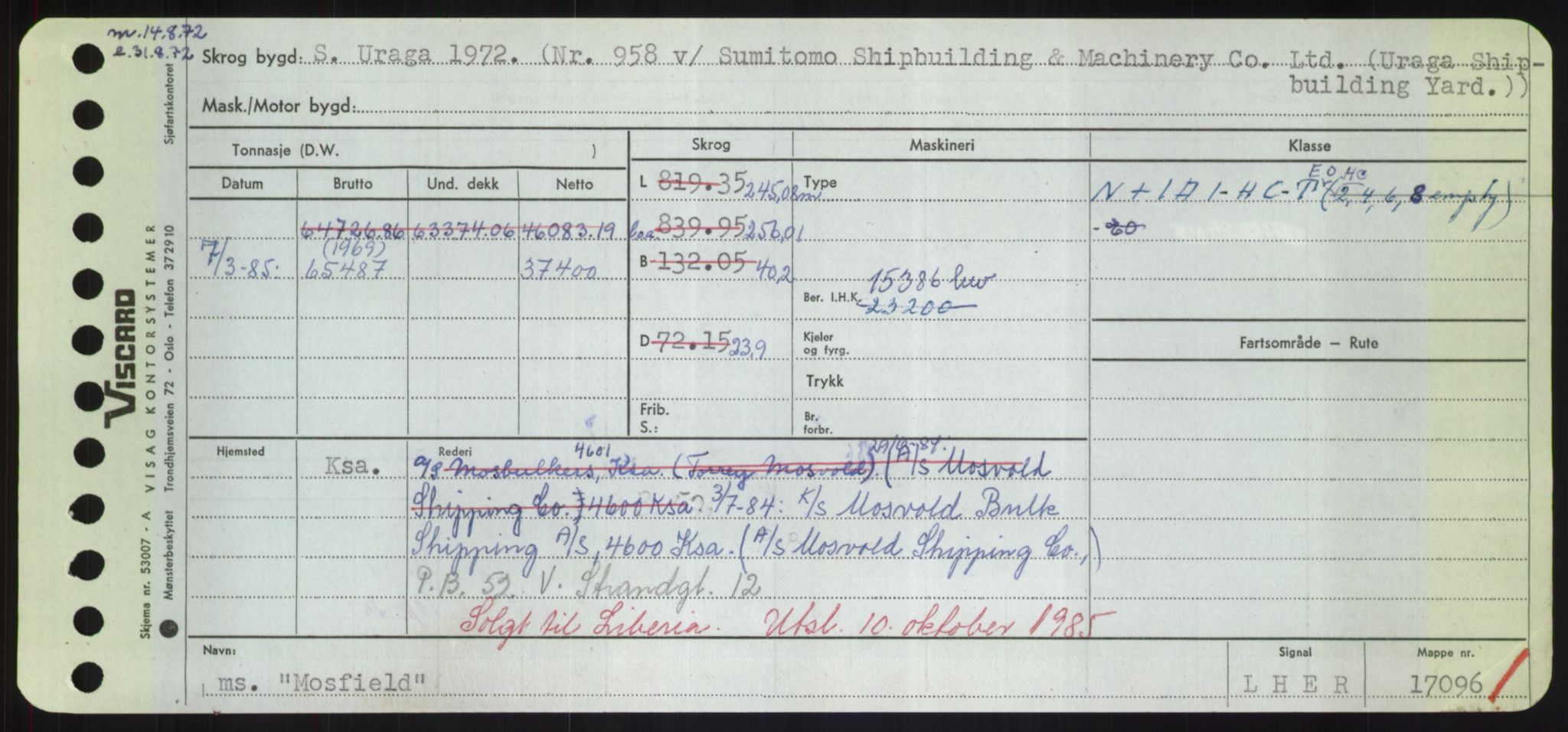 Sjøfartsdirektoratet med forløpere, Skipsmålingen, RA/S-1627/H/Hd/L0025: Fartøy, Min-Mås, p. 247