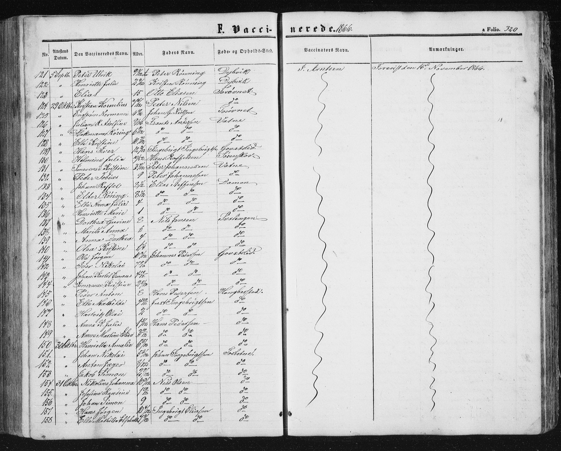 Ministerialprotokoller, klokkerbøker og fødselsregistre - Nordland, AV/SAT-A-1459/810/L0158: Parish register (copy) no. 810C02 /1, 1863-1883, p. 320