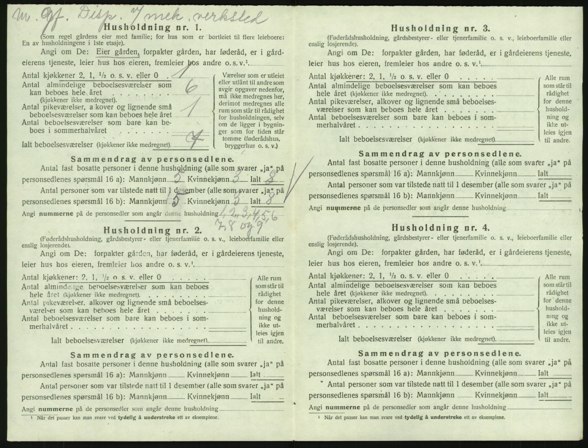 SAKO, 1920 census for Hedrum, 1920, p. 120