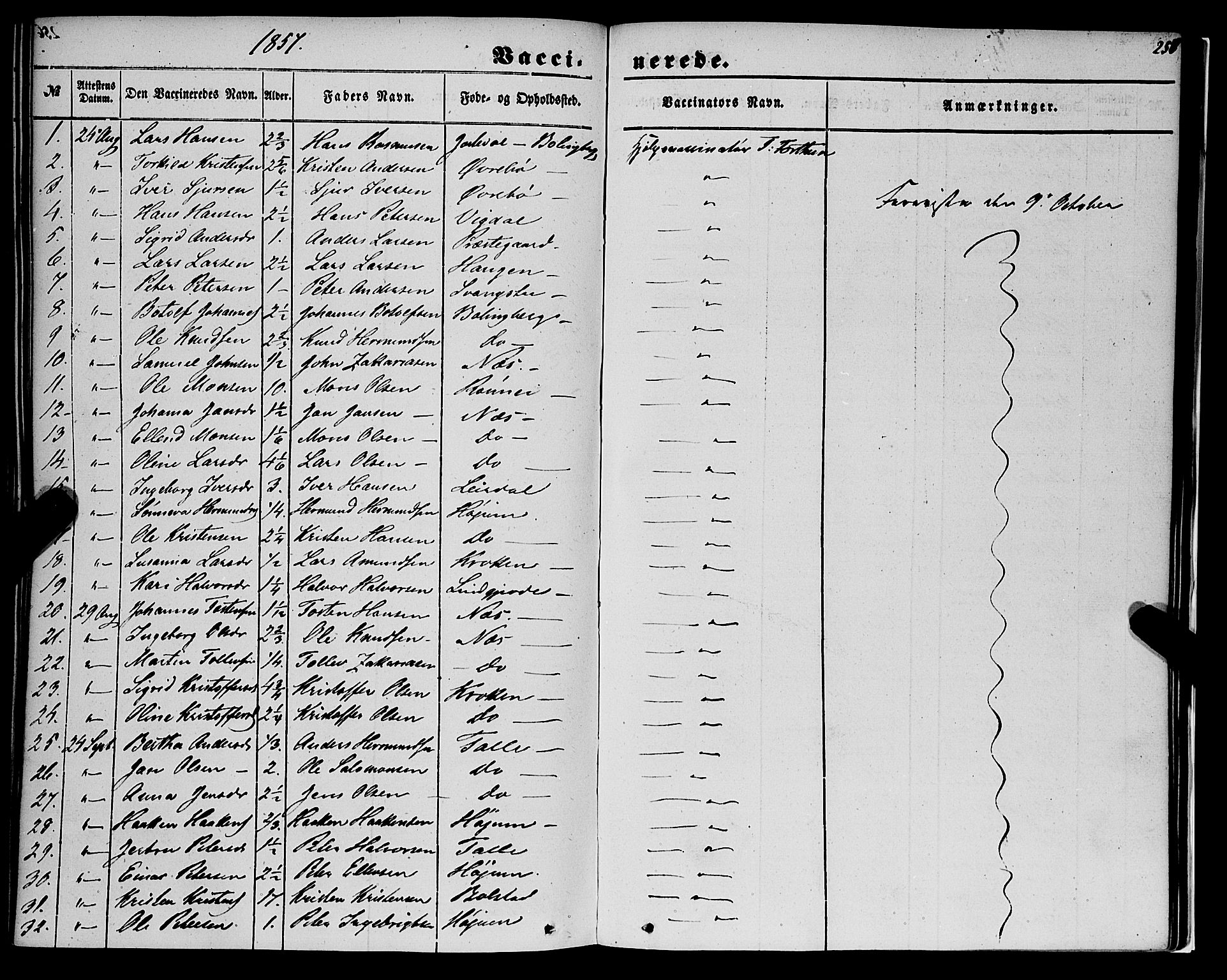 Luster sokneprestembete, AV/SAB-A-81101/H/Haa/Haaa/L0007: Parish register (official) no. A 7, 1849-1859, p. 257