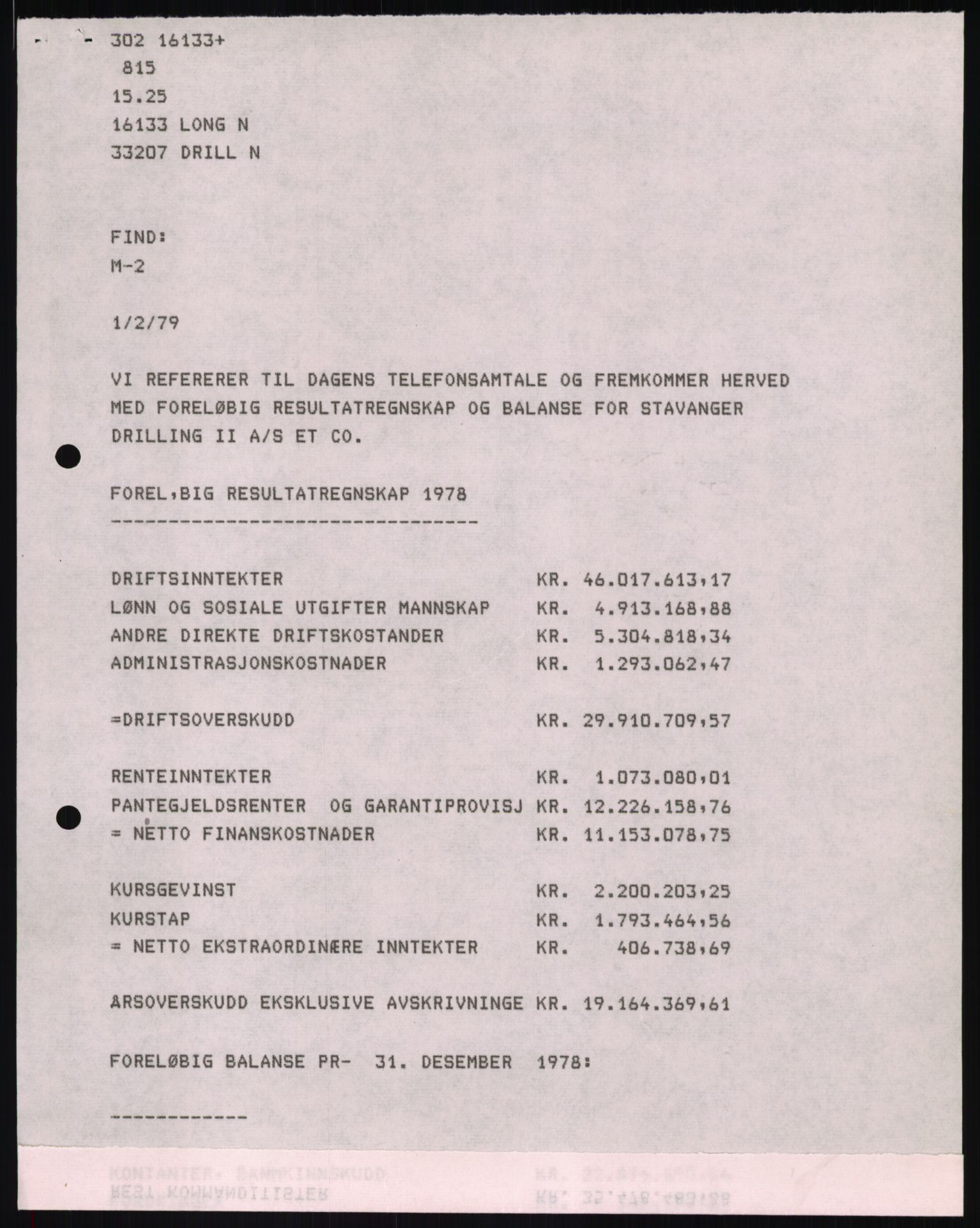 Pa 1503 - Stavanger Drilling AS, AV/SAST-A-101906/D/L0007: Korrespondanse og saksdokumenter, 1974-1981, p. 1302