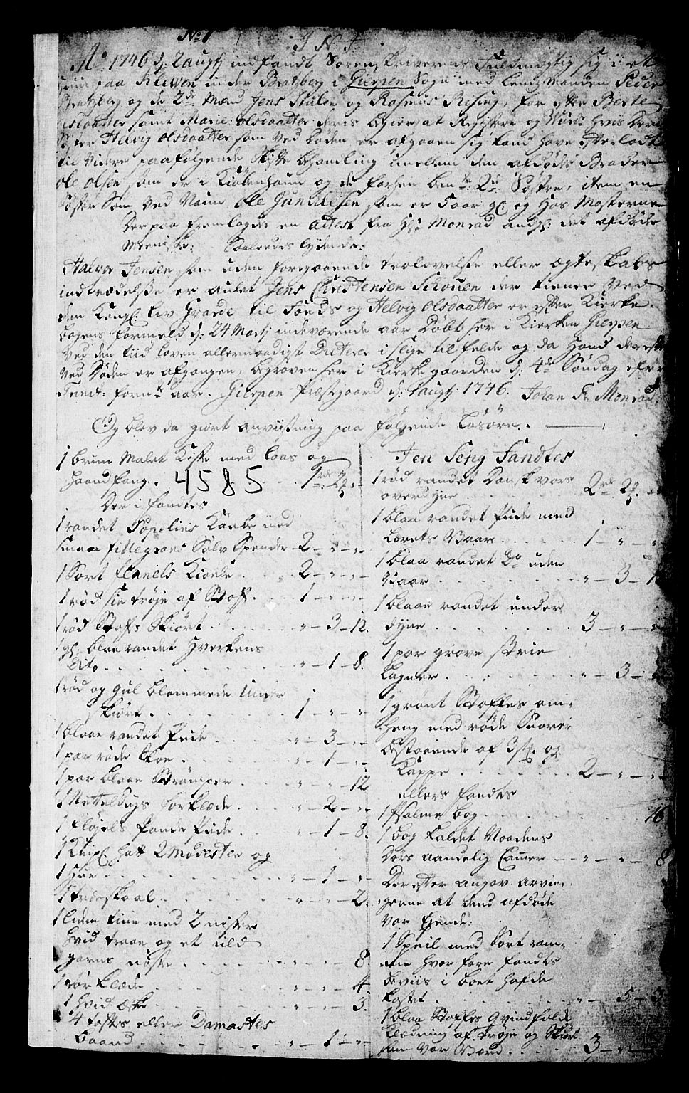 Bamble sorenskriveri, SAKO/A-214/H/Hb/Hba/Hbaa/L0005: Skifteprotokoll, 1747-1748, p. 2