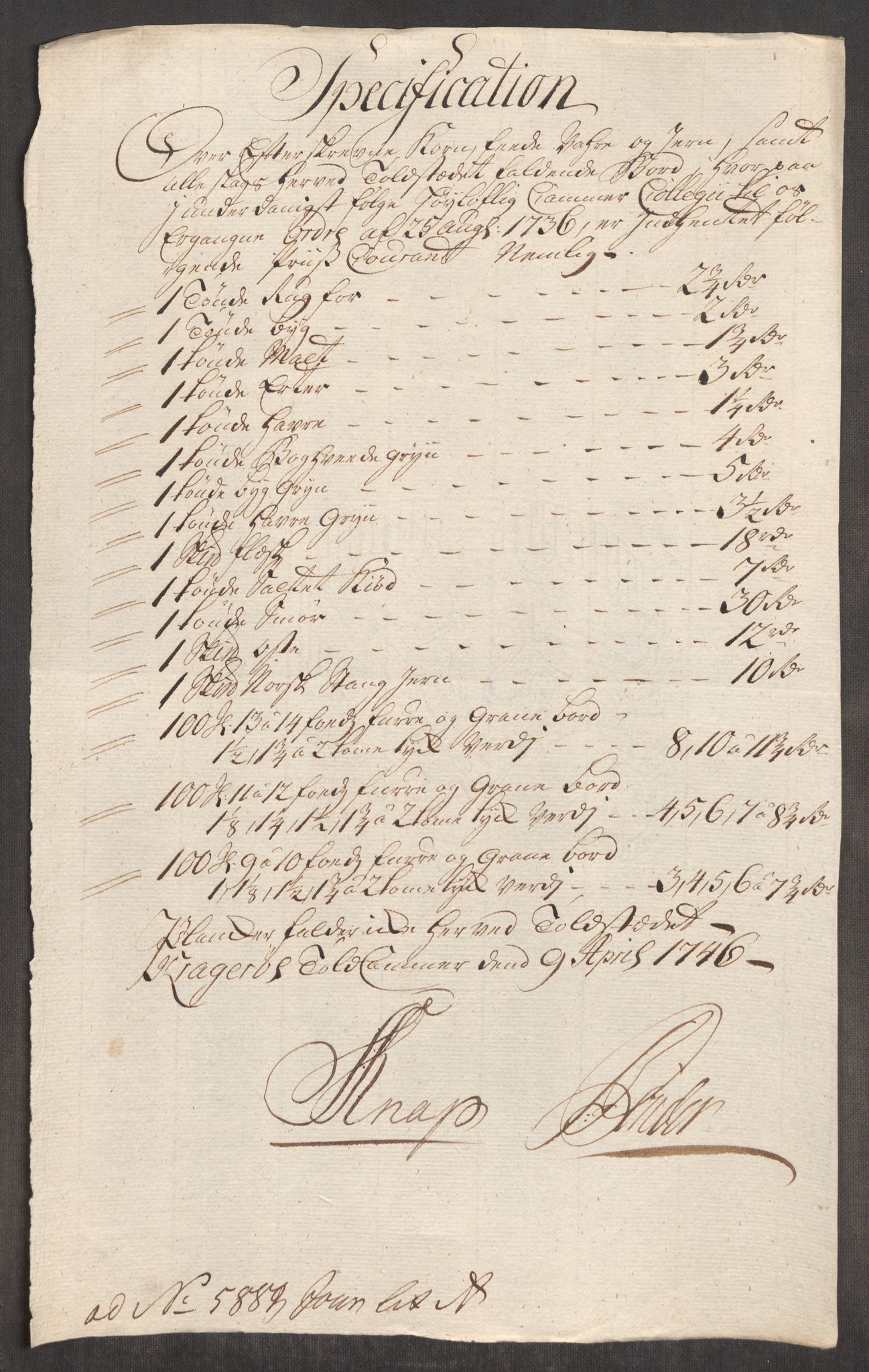 Rentekammeret inntil 1814, Realistisk ordnet avdeling, RA/EA-4070/Oe/L0003: [Ø1]: Priskuranter, 1745-1748, p. 371