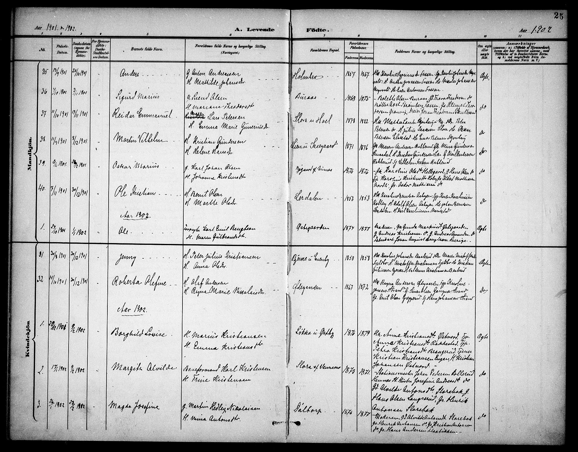 Høland prestekontor Kirkebøker, AV/SAO-A-10346a/F/Fb/L0003: Parish register (official) no. II 3, 1897-1912, p. 25