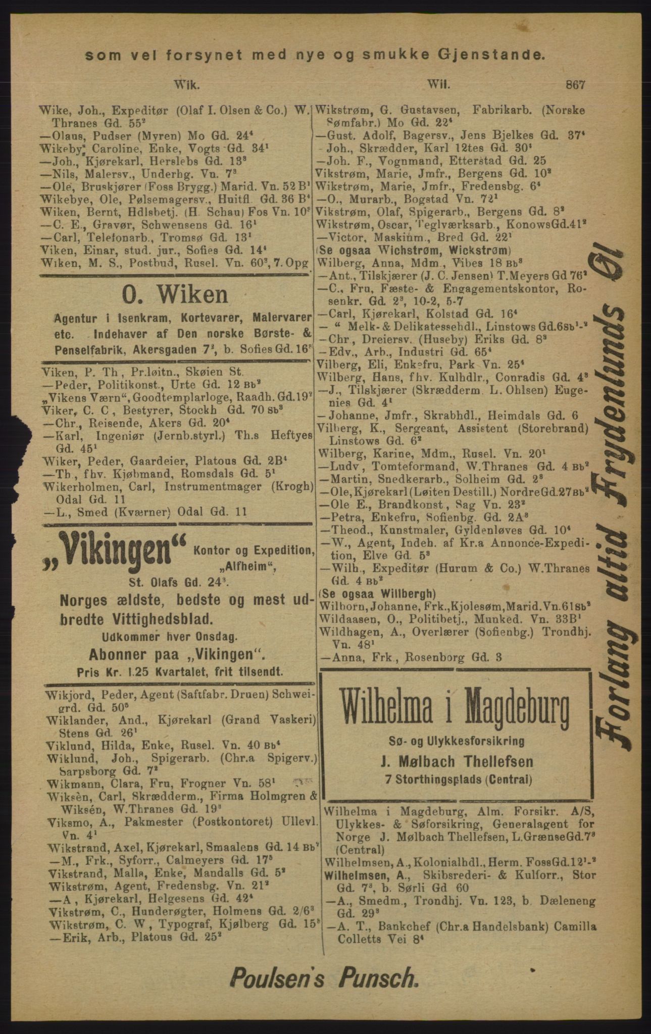 Kristiania/Oslo adressebok, PUBL/-, 1905, p. 867