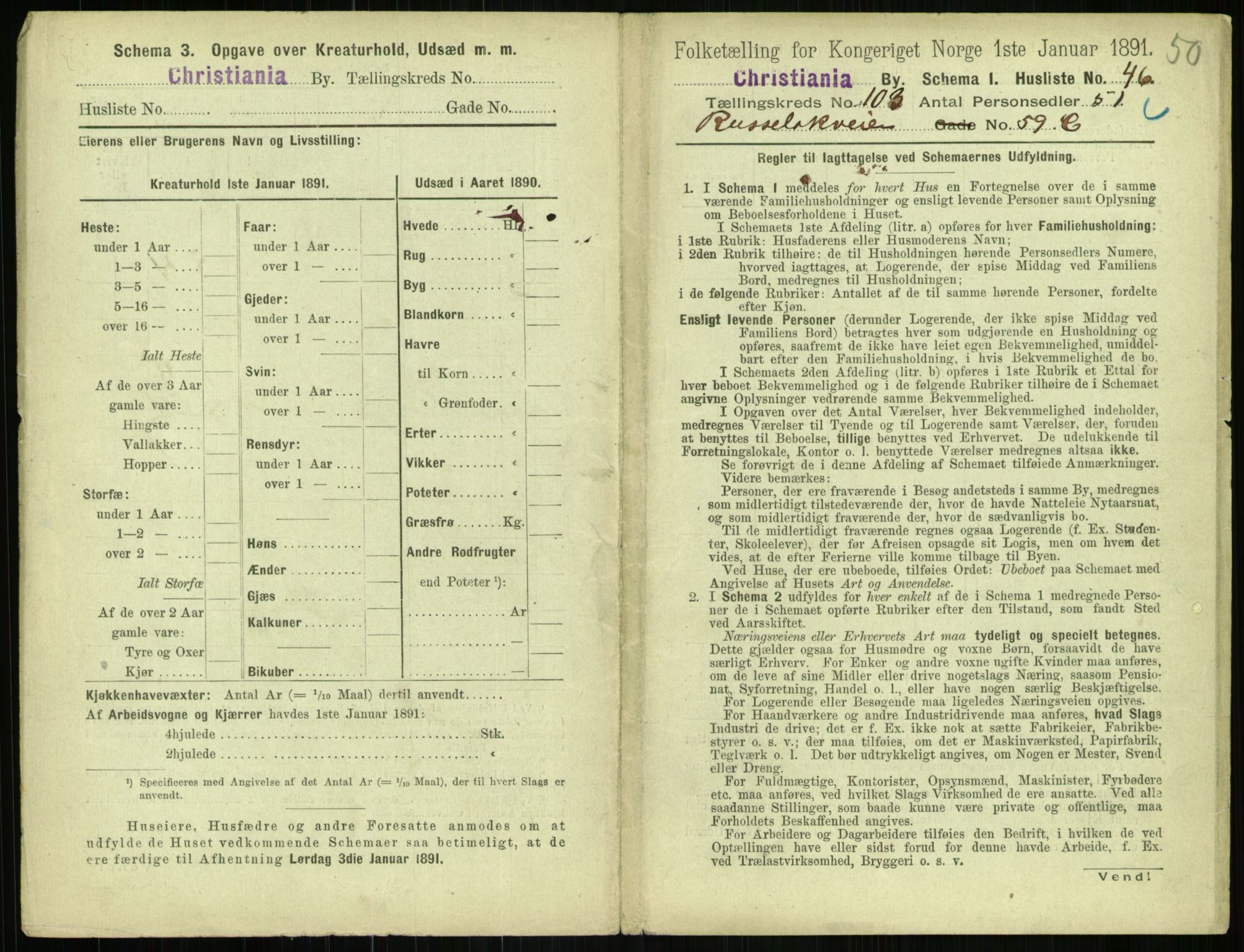 RA, 1891 census for 0301 Kristiania, 1891, p. 51412