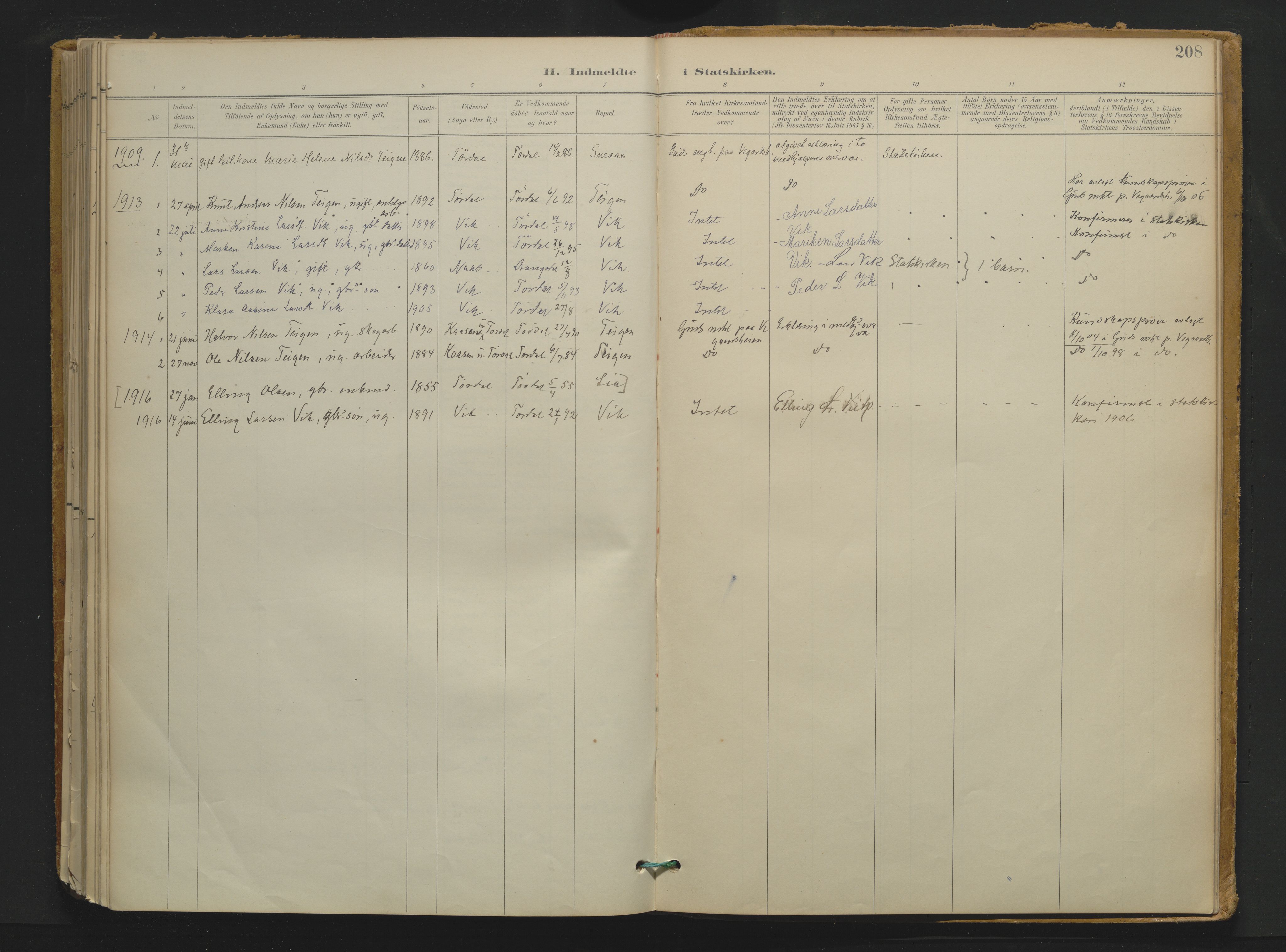 Drangedal kirkebøker, AV/SAKO-A-258/F/Fa/L0013: Parish register (official) no. 13, 1895-1919, p. 208