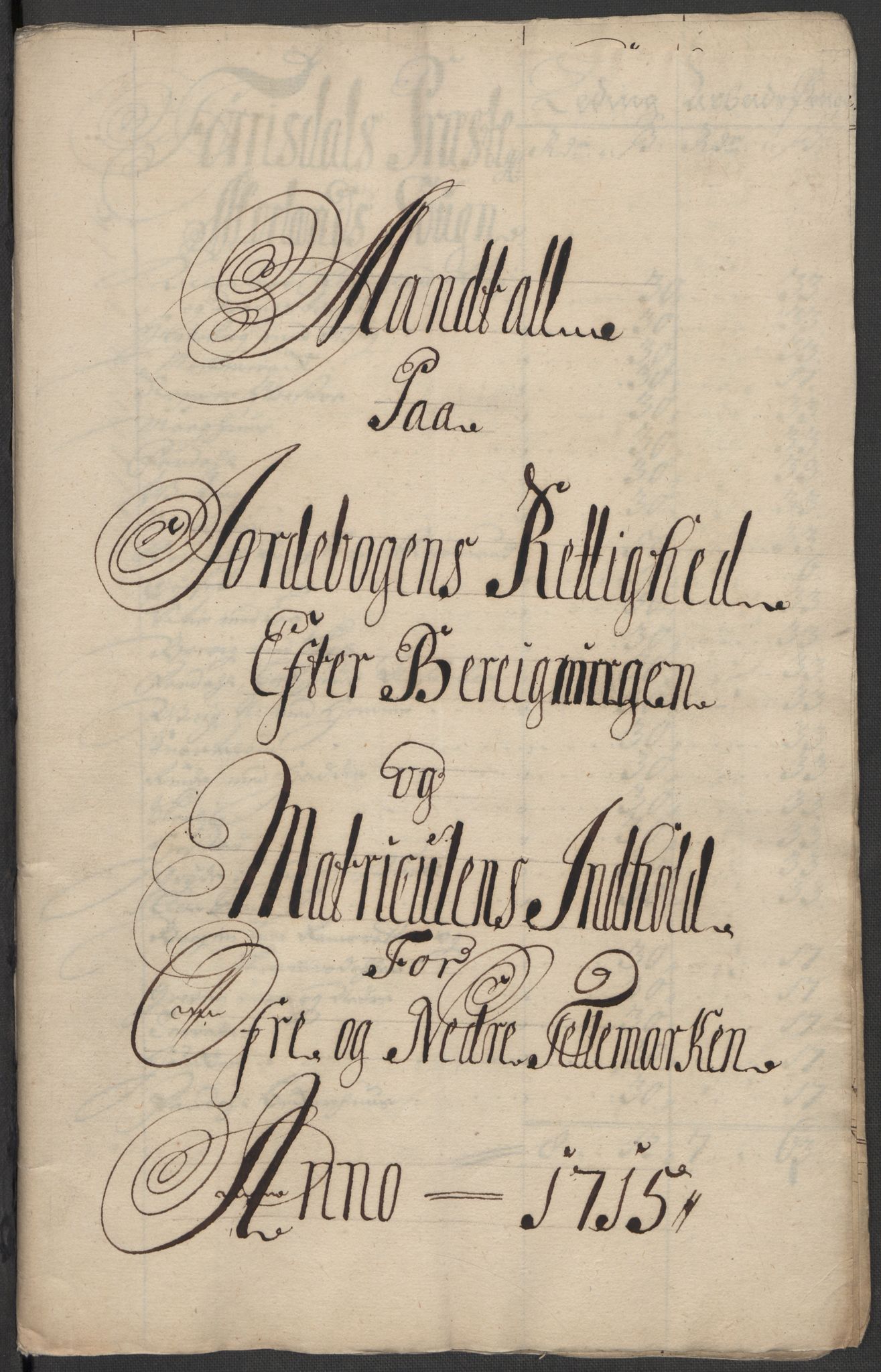 Rentekammeret inntil 1814, Reviderte regnskaper, Fogderegnskap, RA/EA-4092/R36/L2127: Fogderegnskap Øvre og Nedre Telemark og Bamble, 1715, p. 179