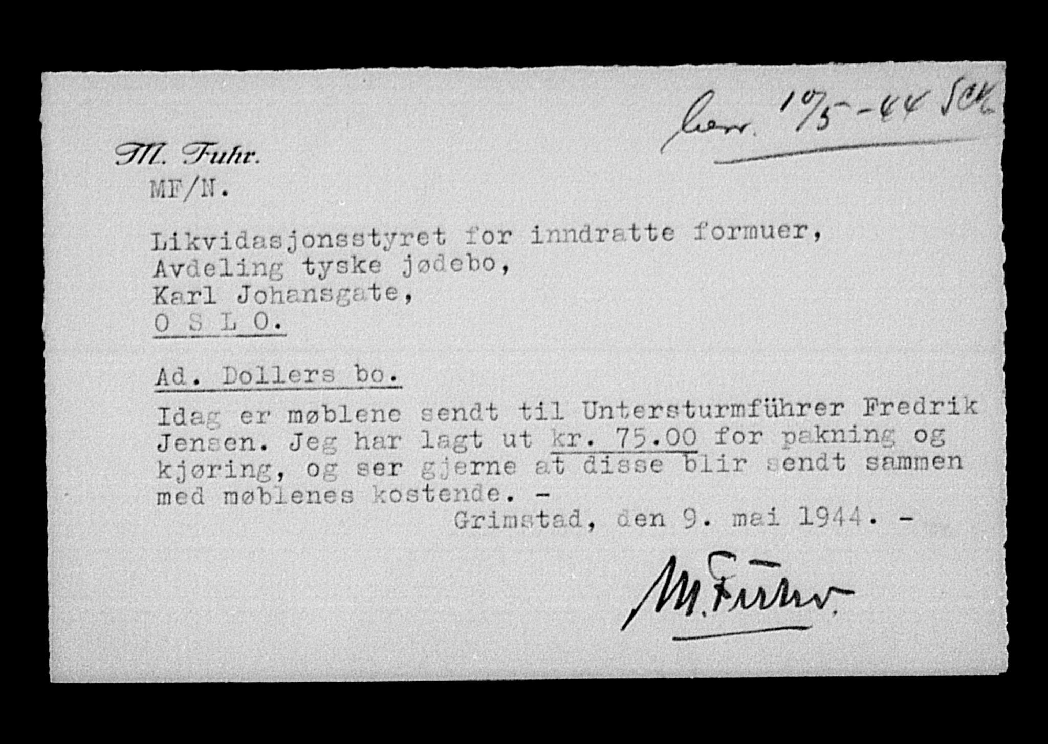 Justisdepartementet, Tilbakeføringskontoret for inndratte formuer, AV/RA-S-1564/H/Hc/Hcd/L0993: --, 1945-1947, p. 356