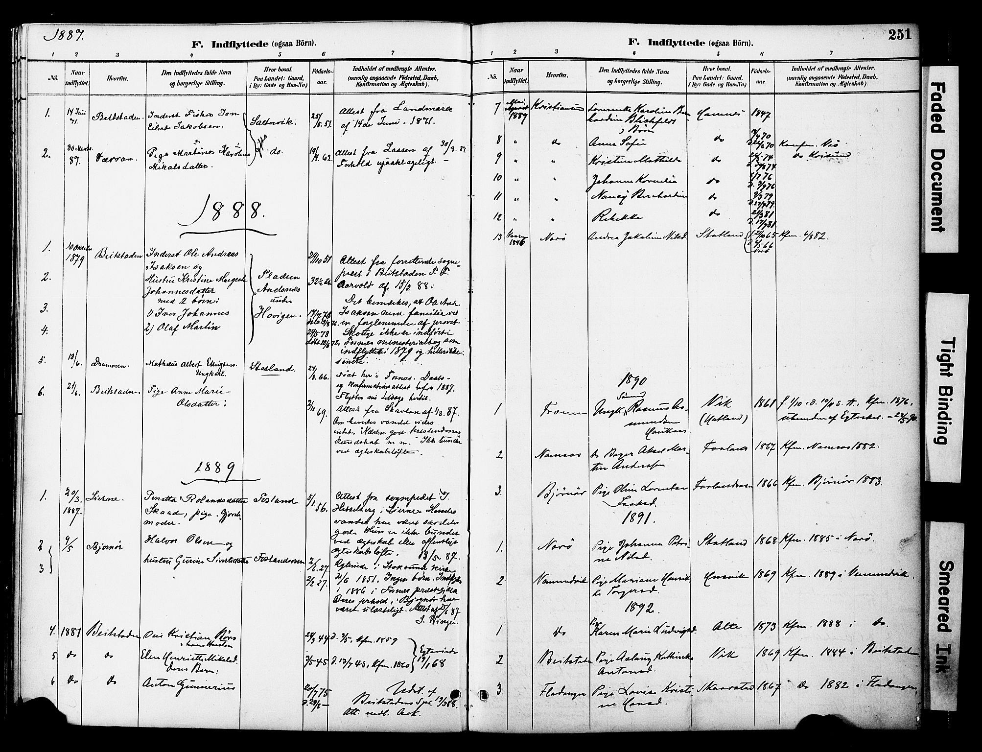 Ministerialprotokoller, klokkerbøker og fødselsregistre - Nord-Trøndelag, SAT/A-1458/774/L0628: Parish register (official) no. 774A02, 1887-1903, p. 251