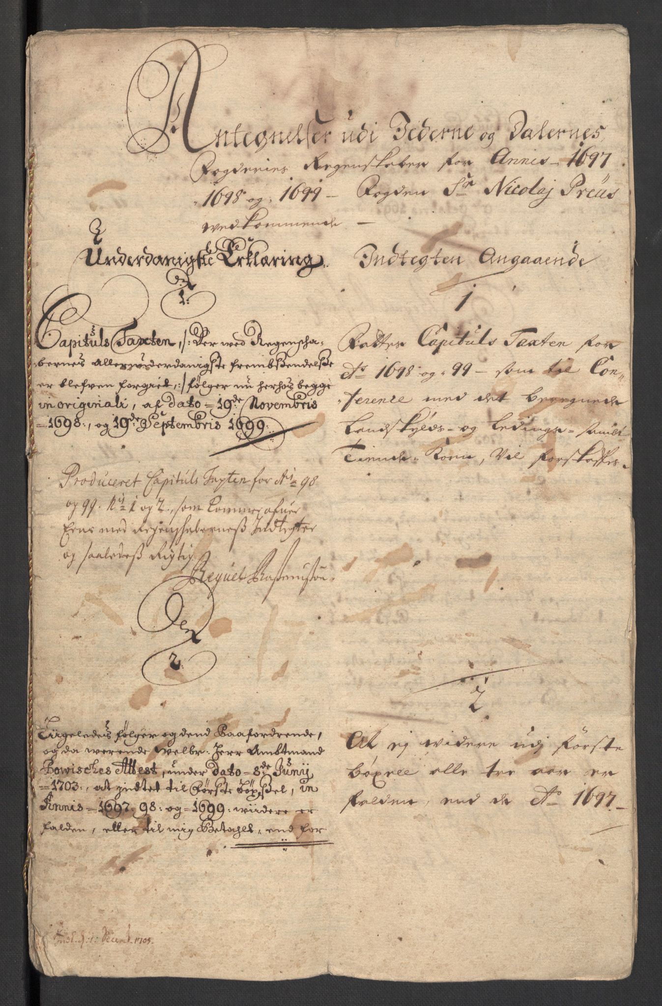 Rentekammeret inntil 1814, Reviderte regnskaper, Fogderegnskap, AV/RA-EA-4092/R46/L2730: Fogderegnskap Jæren og Dalane, 1699, p. 114