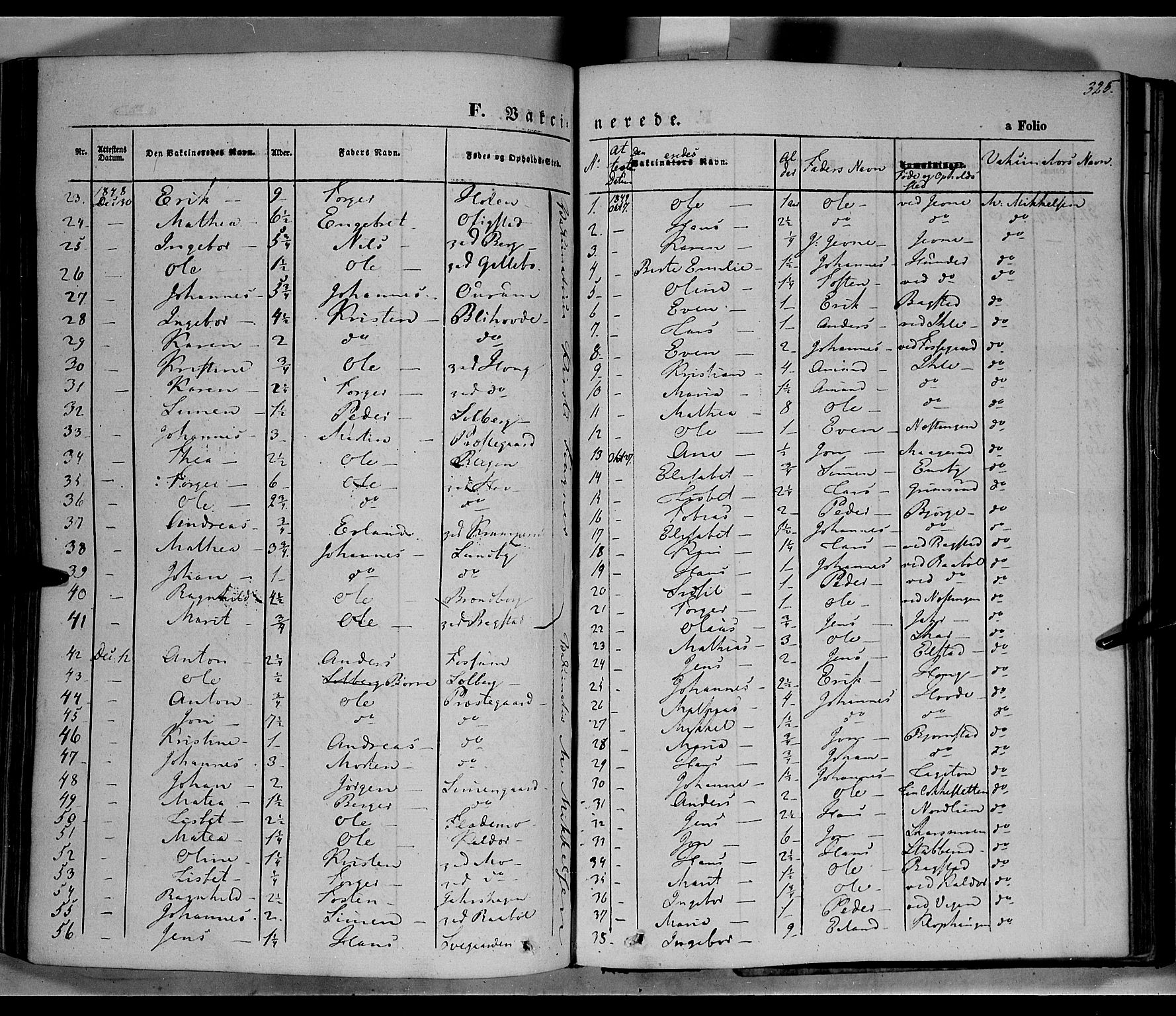 Øyer prestekontor, AV/SAH-PREST-084/H/Ha/Haa/L0005: Parish register (official) no. 5, 1842-1857, p. 325