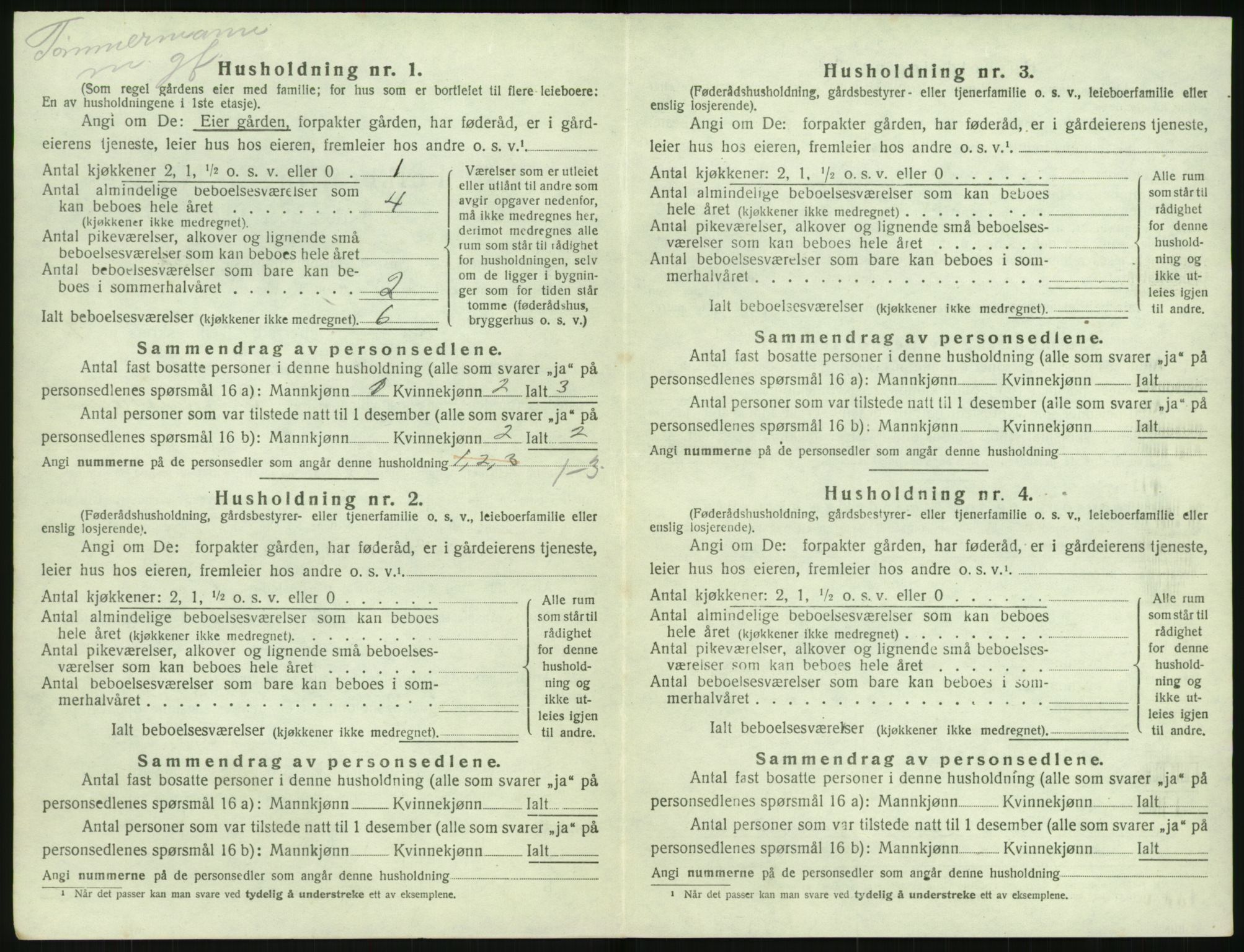 SAK, 1920 census for Tromøy, 1920, p. 860