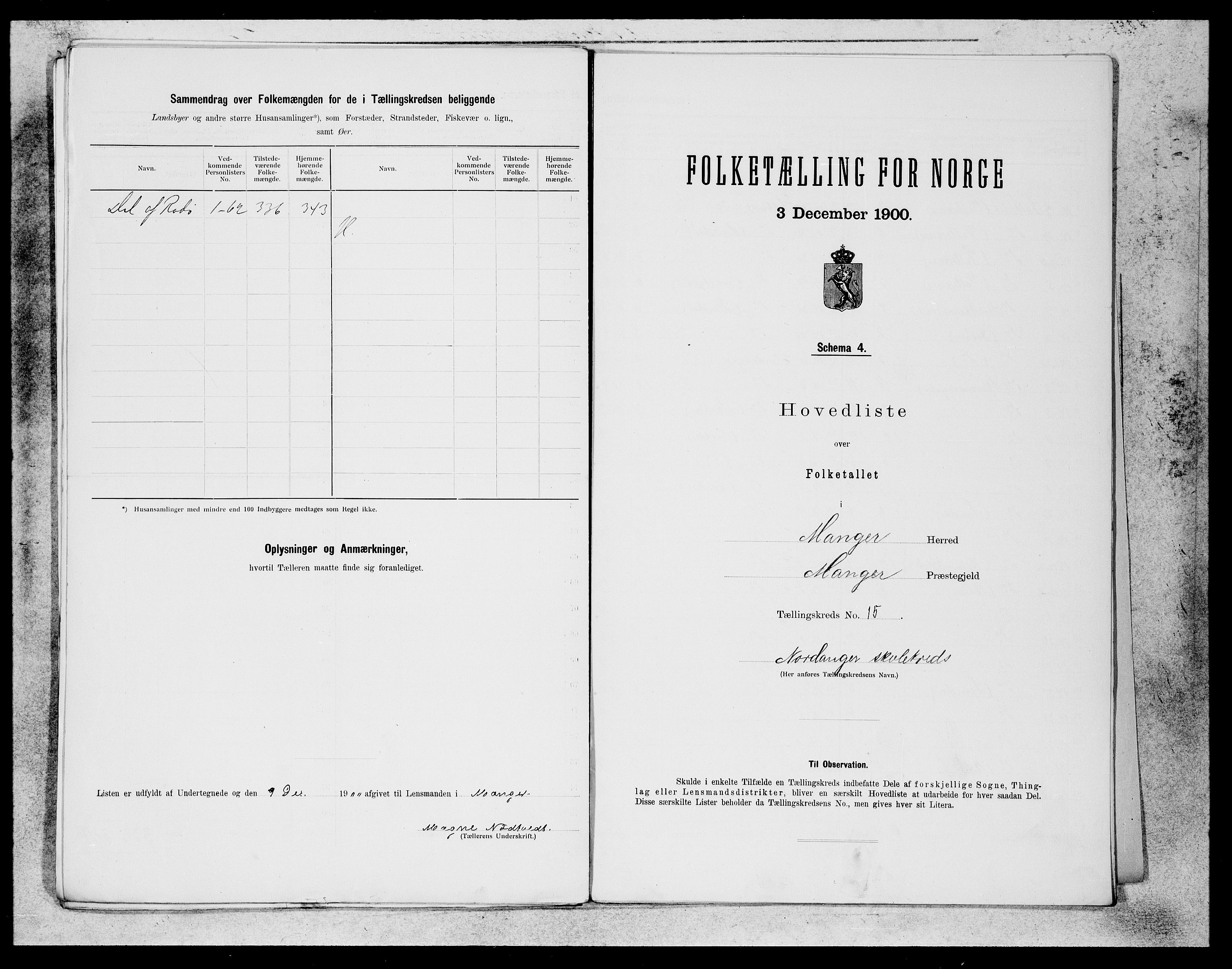 SAB, 1900 census for Manger, 1900, p. 29